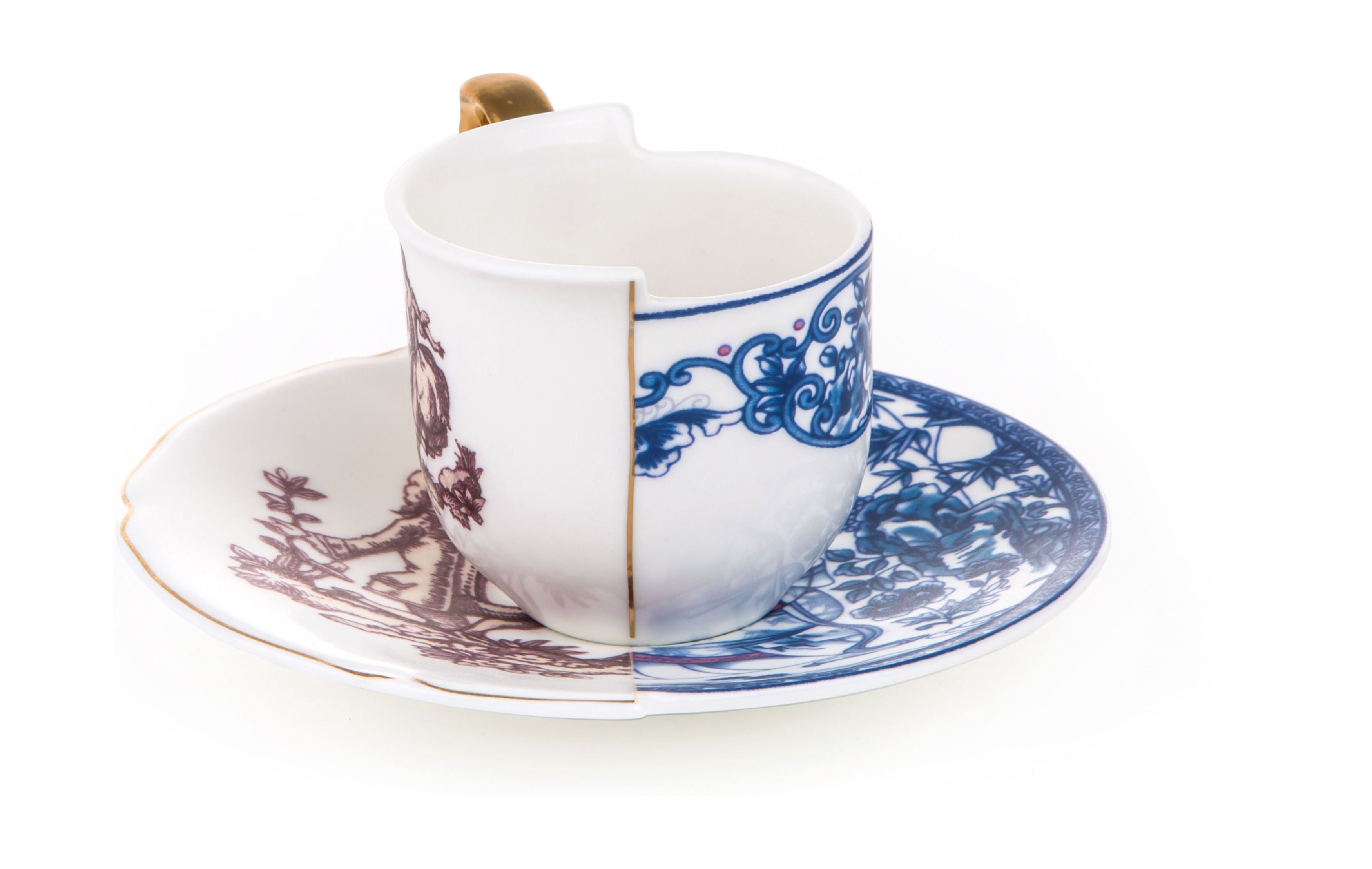 Seletti Hybrid Coffee Cup With Saucer, Eufemia