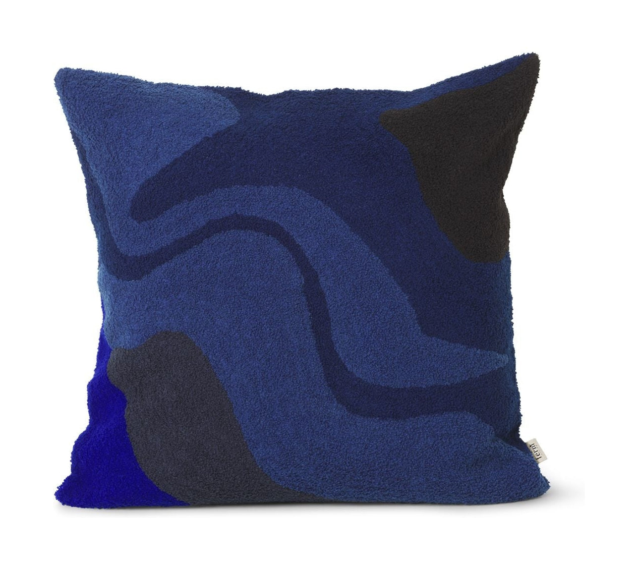 Ferm Living Couverture de coussin Vista, bleu foncé