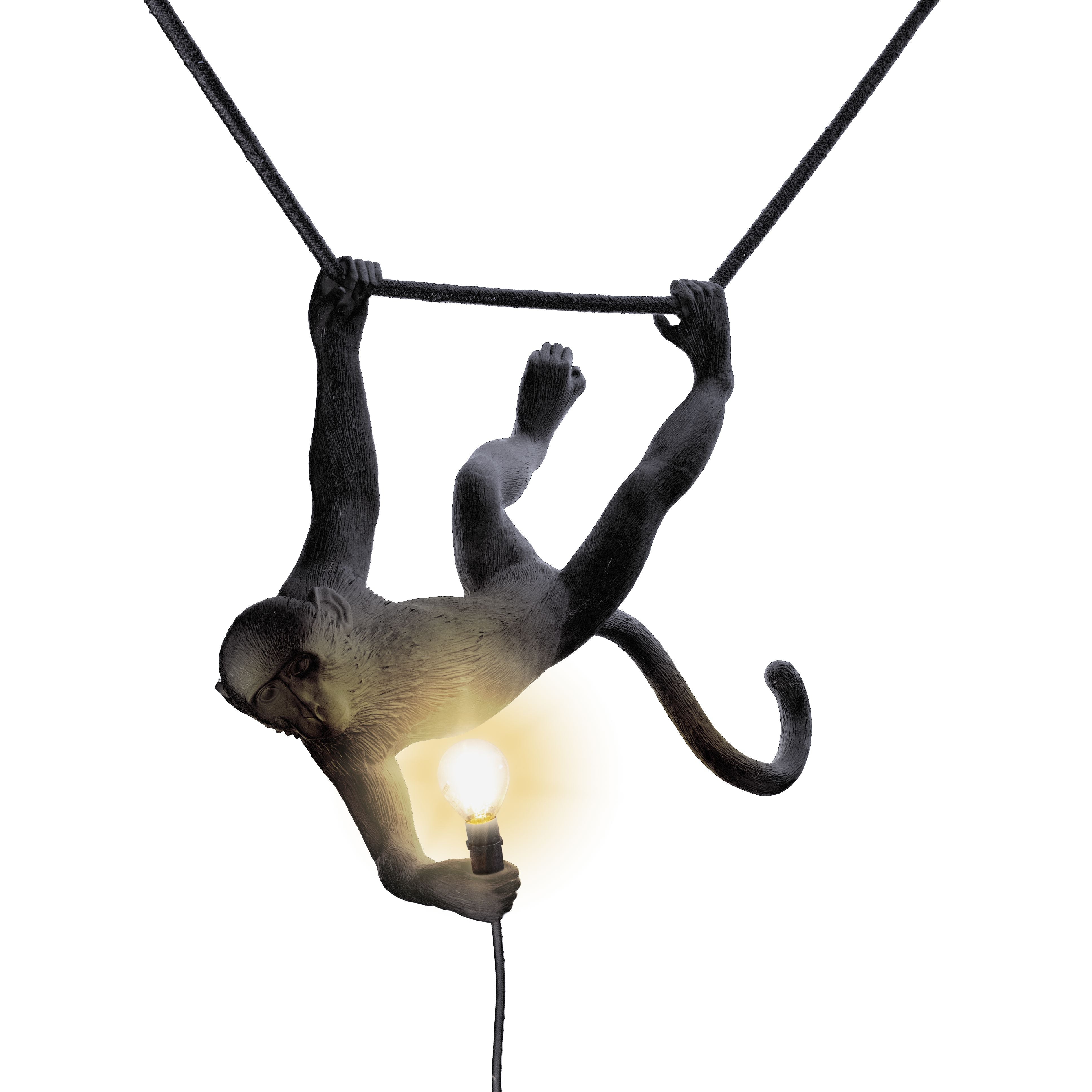 Lámpara de exterior de mono seletti negro, swing