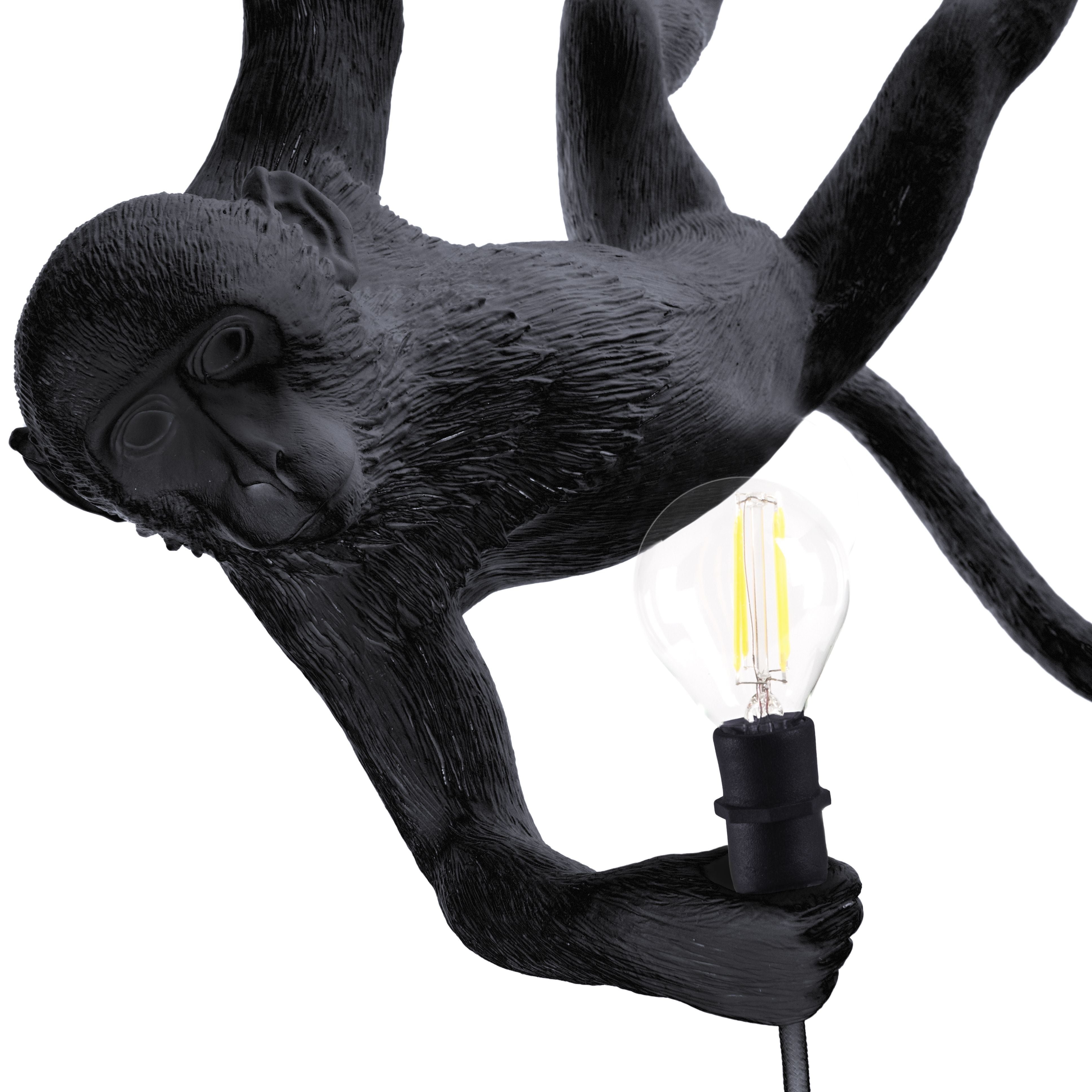 Seletti Monkey Outdoor Lampi svartur, sveiflur