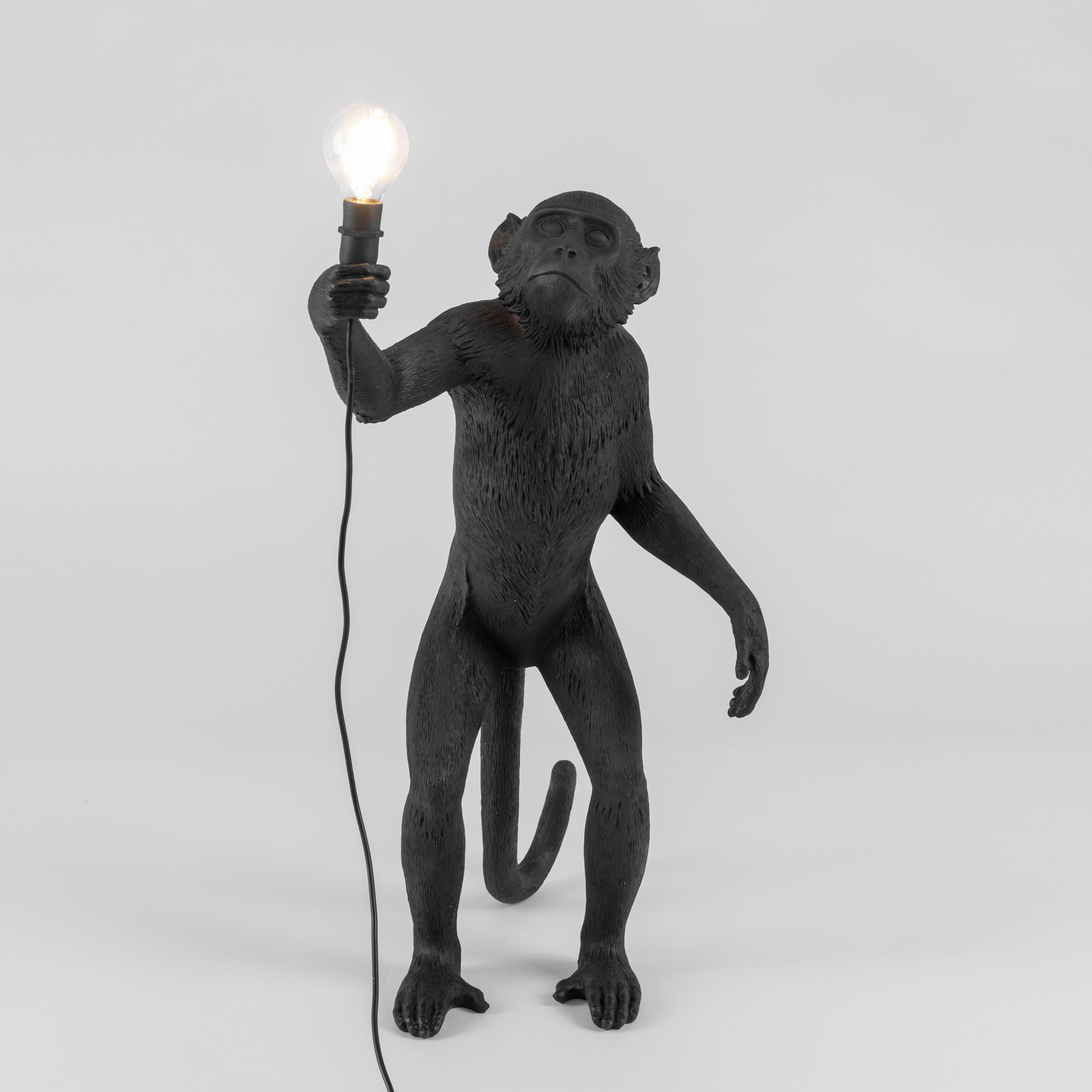 Seletti Lampe extérieure du singe noir, debout