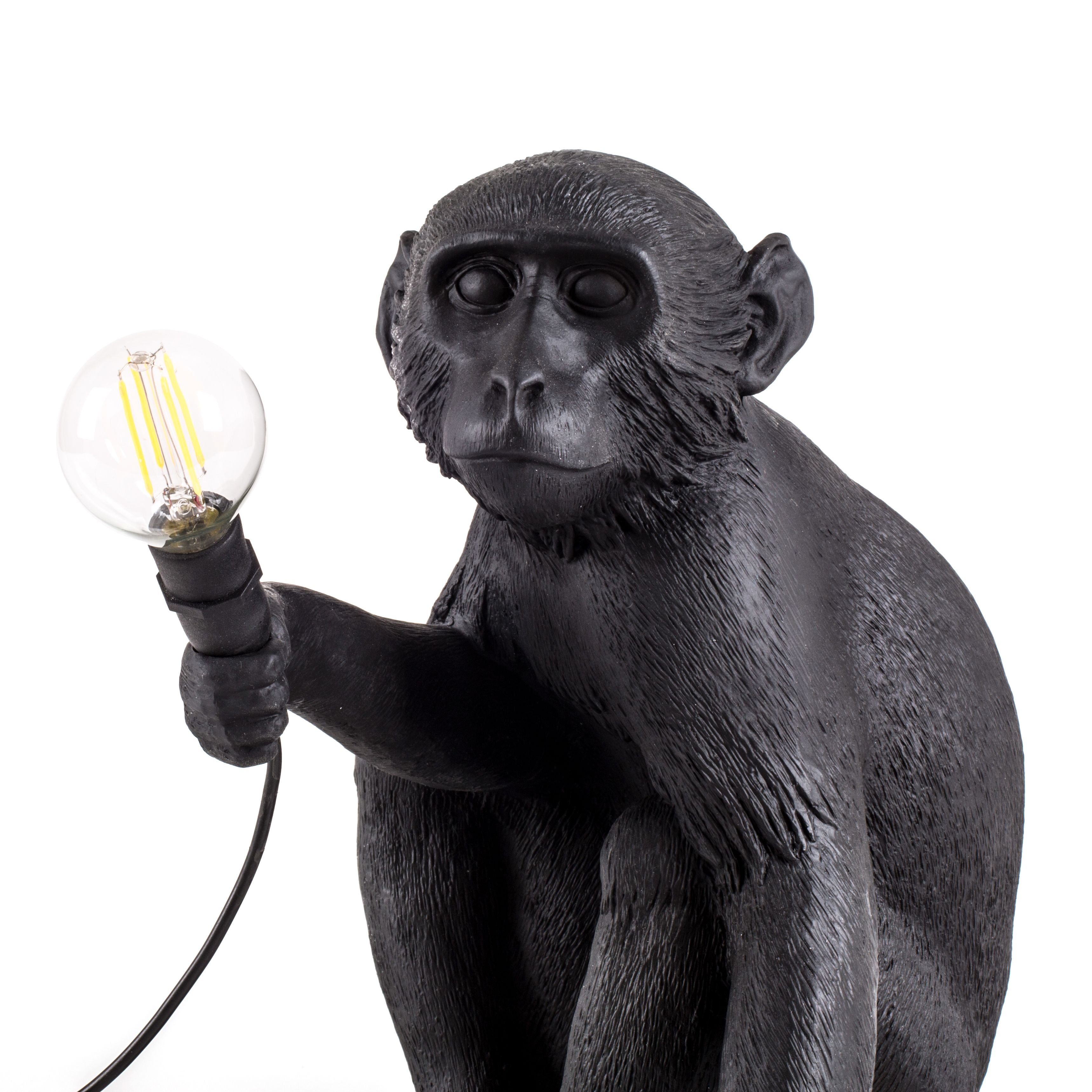 Seletti Monkey Outdoor Lamp zwart, zittend