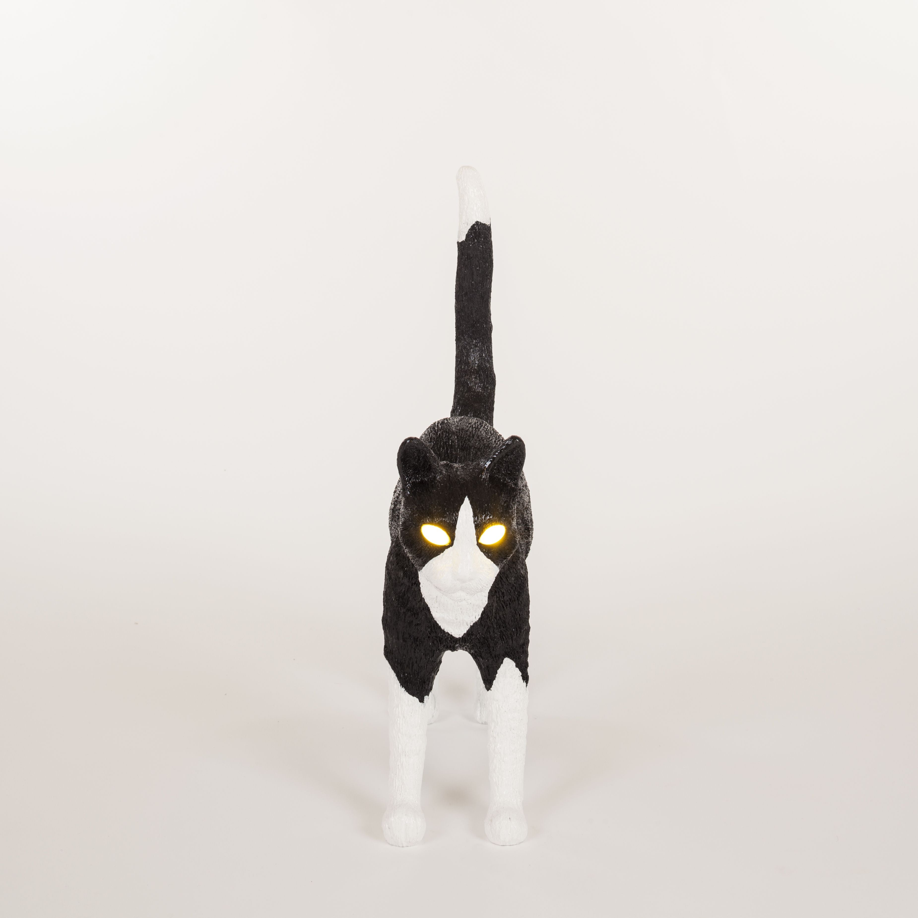 Seletti Jobby die Katzenlampe, schwarz/weiß
