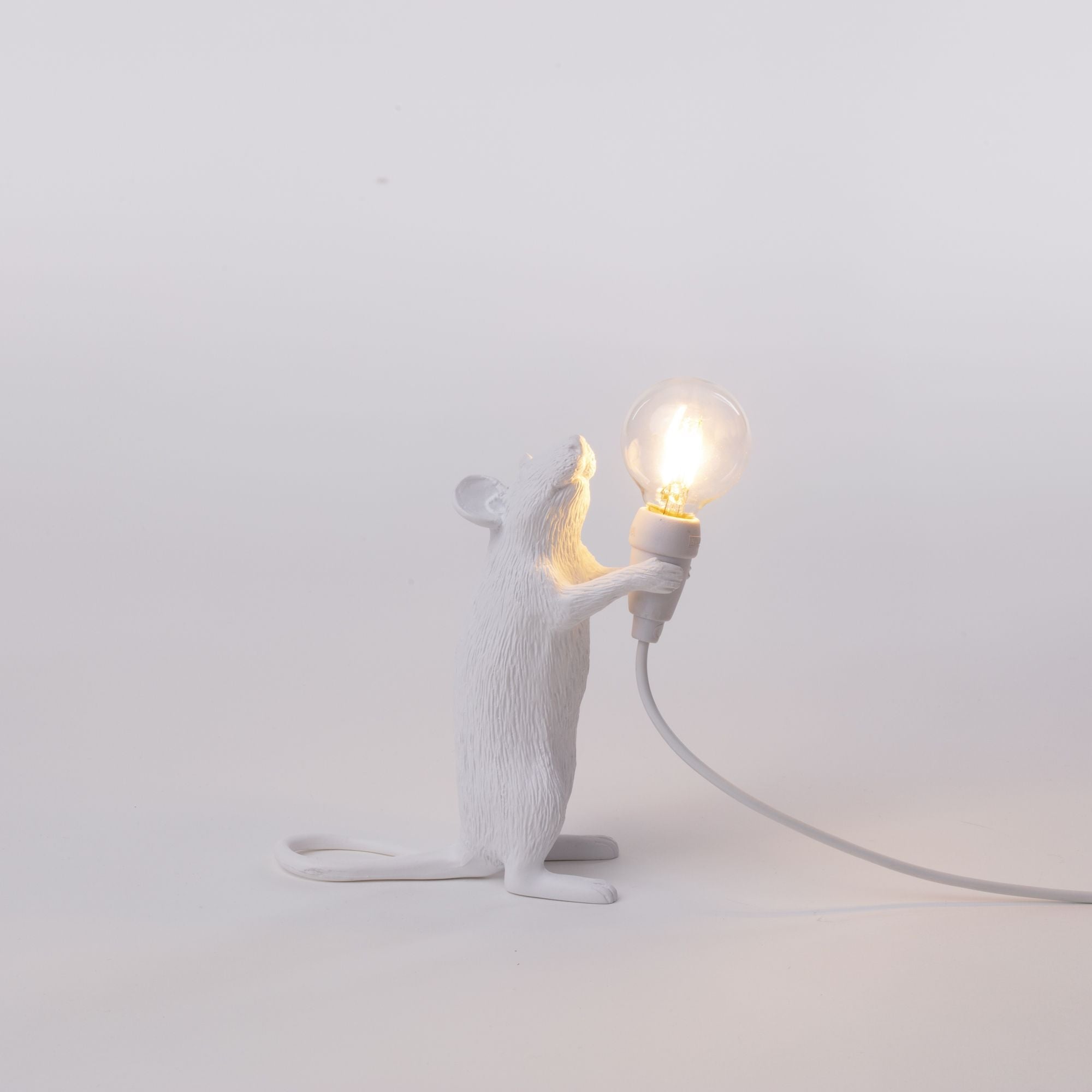 Paso de lámpara de ratón seletti, blanco