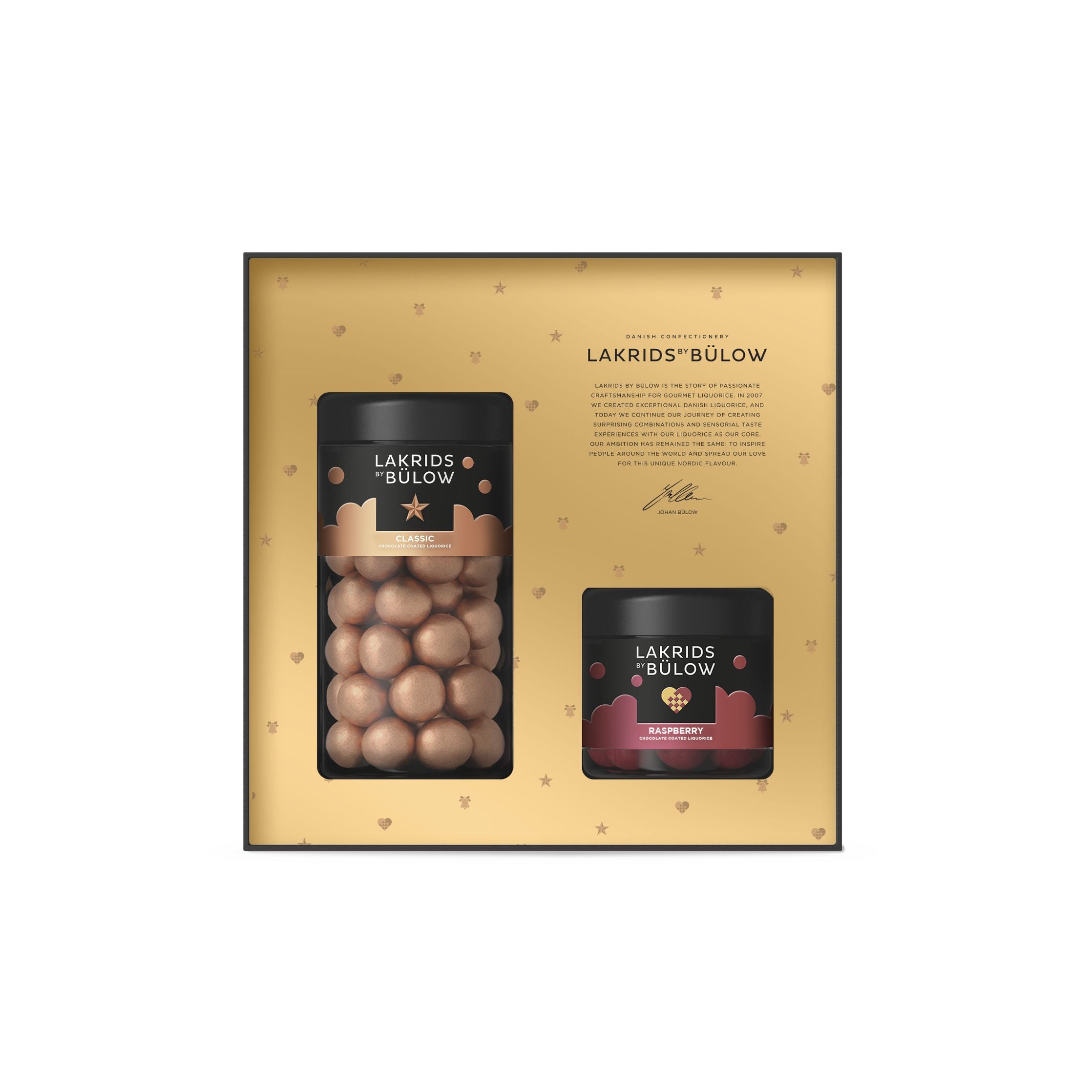 Lakrids eftir Bülow Winter Black Box Classic Caramel/Crispy hindber, 420g