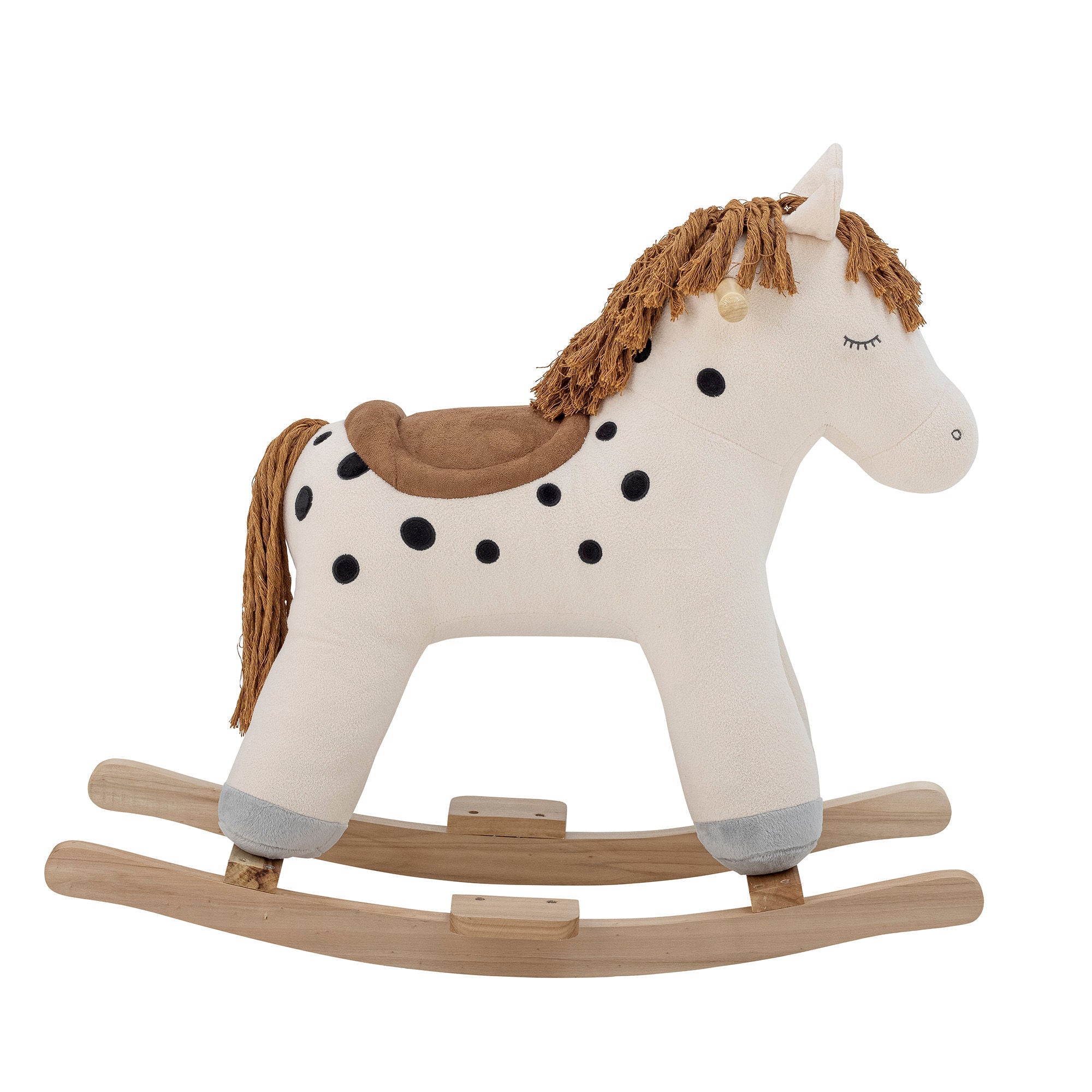 Bloomingville Mini Merlen Rocking giocattolo, cavallo, bianco, poliestere