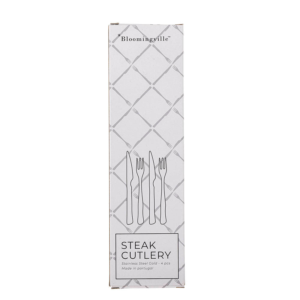 Bloomingville Ollin Steak Cutlery, or, acier inoxydable