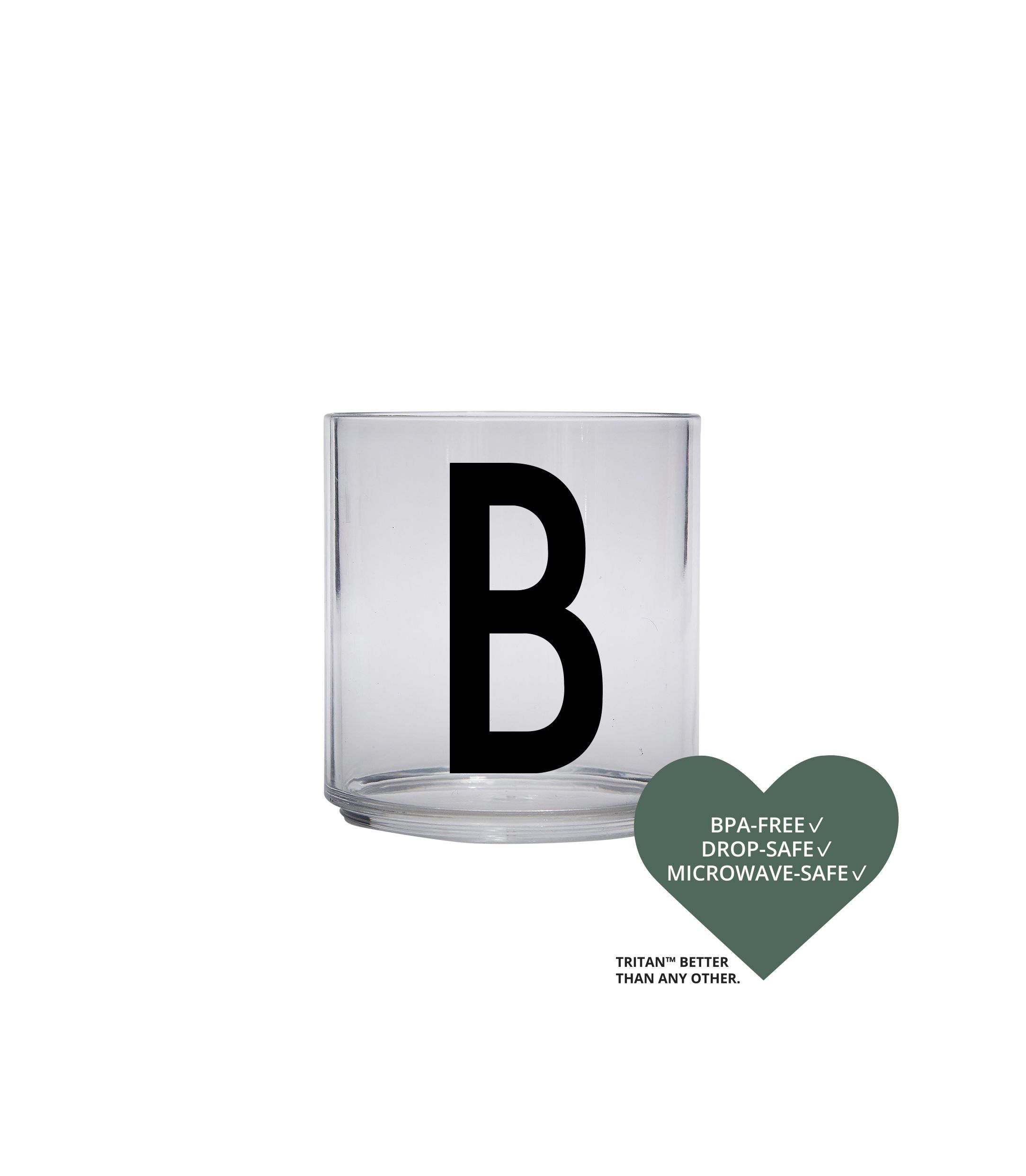 Design Letters Kids Personal Tritan Brinking Glass, B