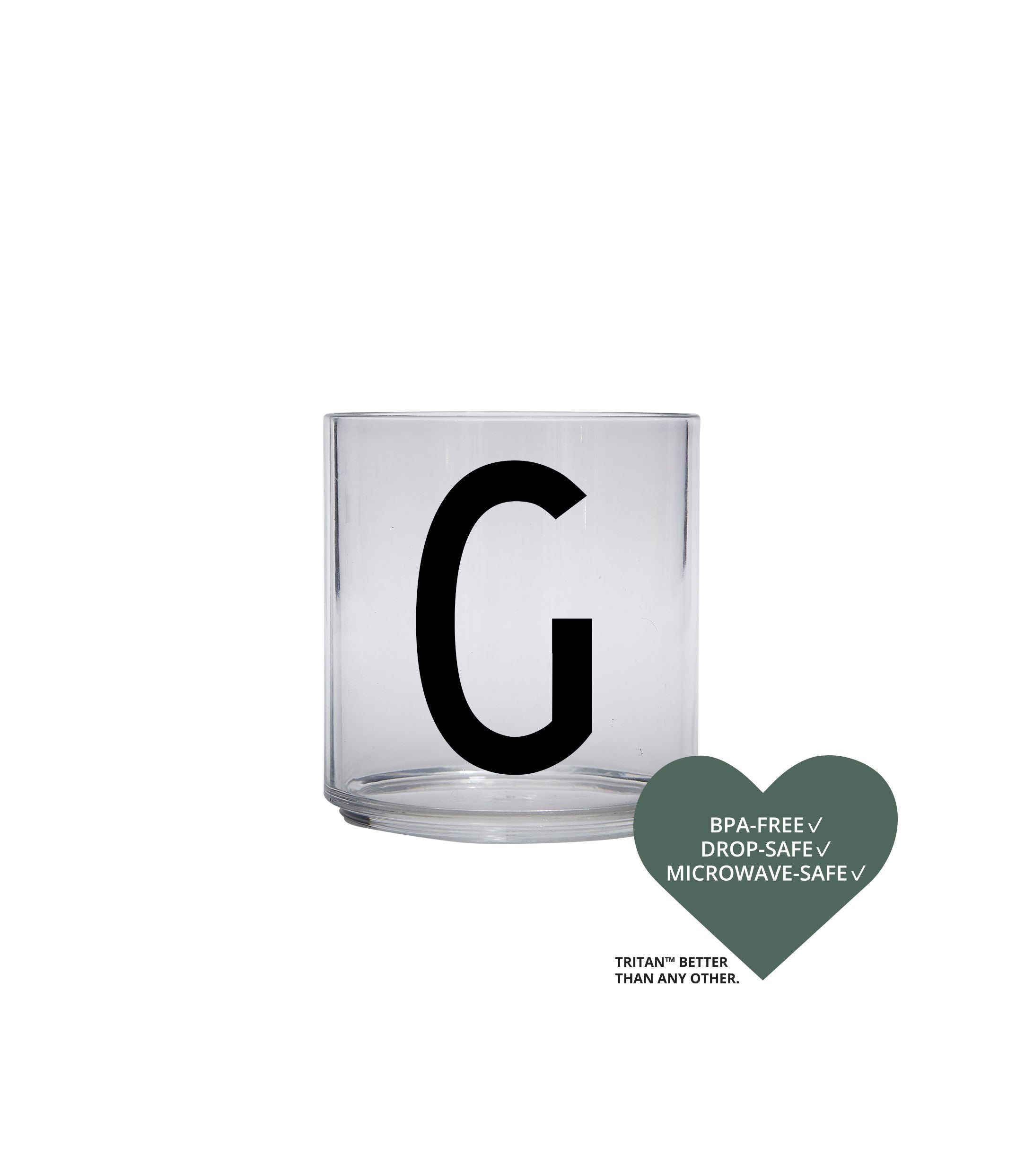 Design Letters Kids Personal Tritan Brinking Glass, G