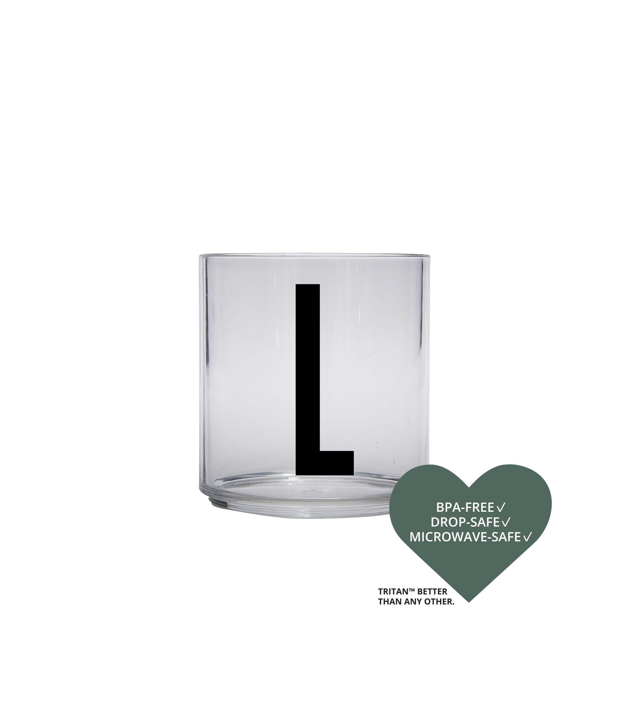 Design Letters Kids Personal Tritan Brinking Glass, L