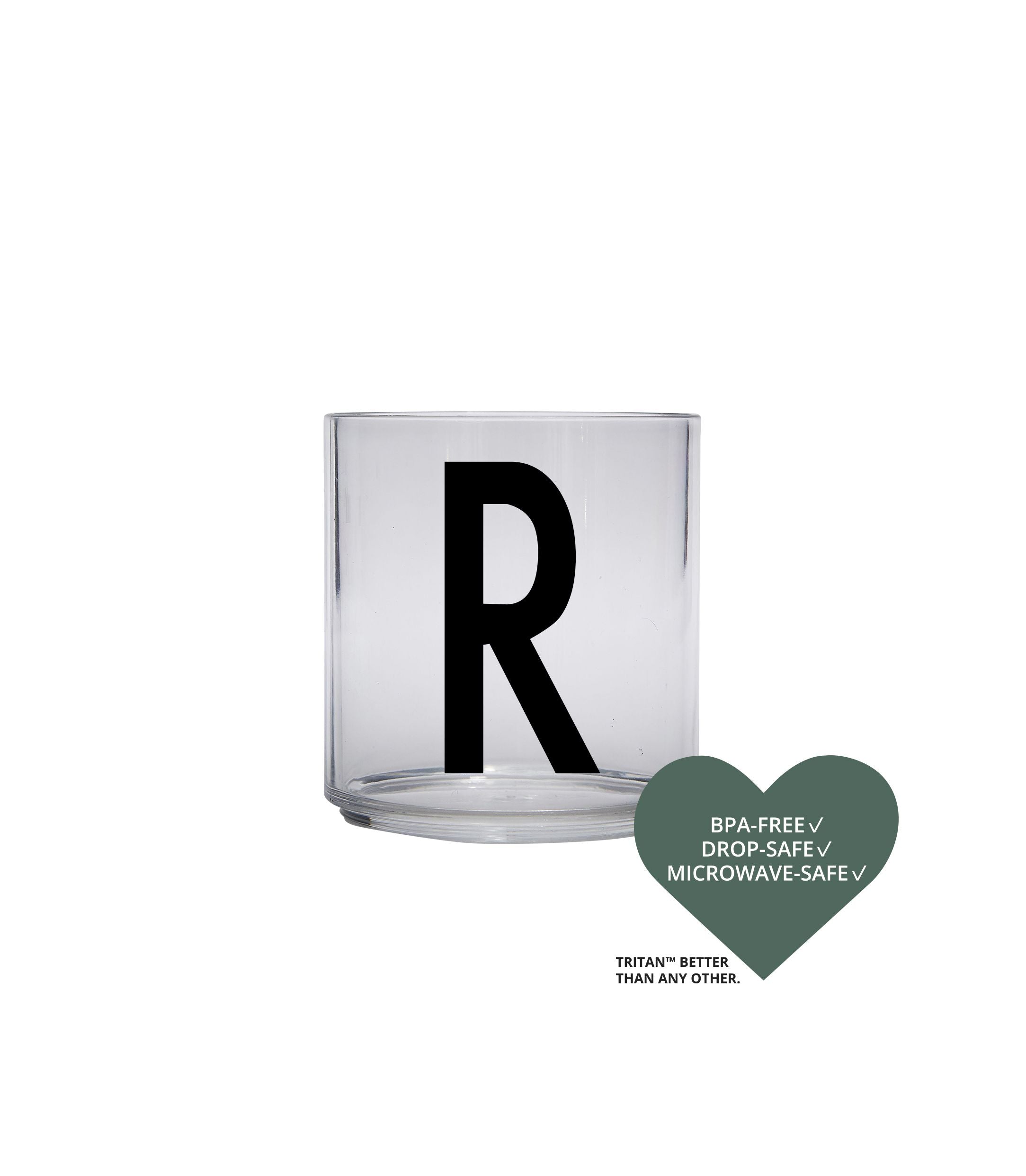 Design Letters Kids Personal Tritan Brinking Glass, R