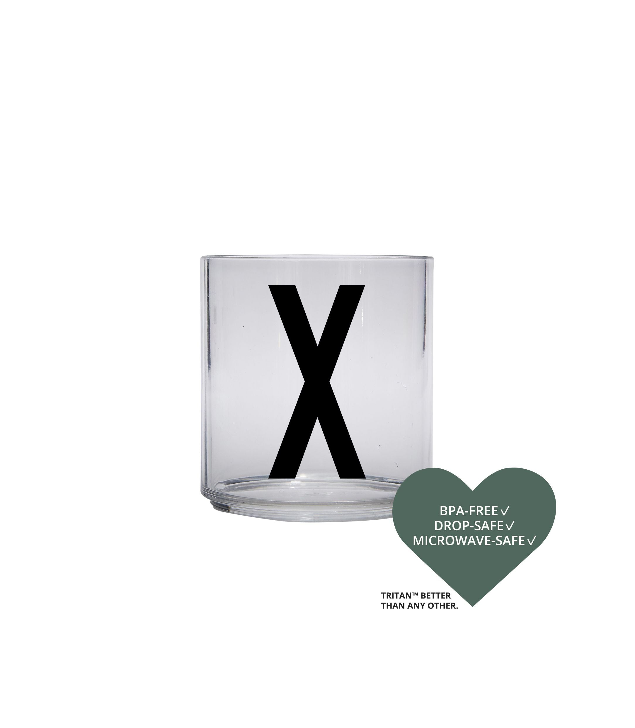 Design Letters Kids Personal Tritan Brinking Glass, x