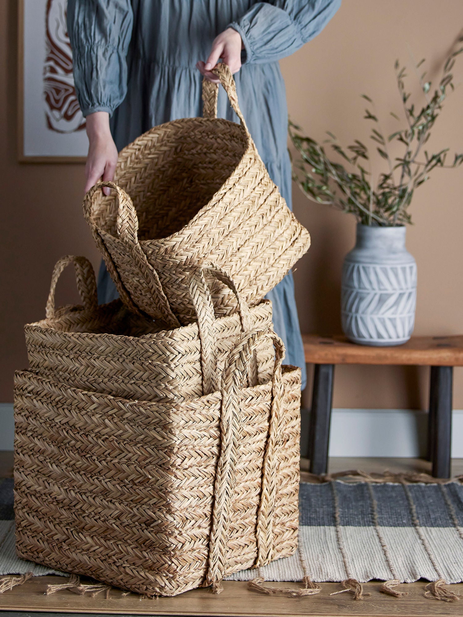 Bloomingville Kayes Basket, Nature, Seagrass