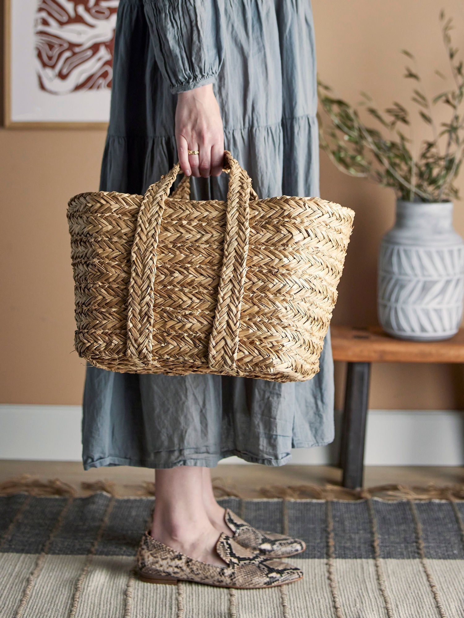 Bloomingville Kayes Basket, Nature, Seagrass