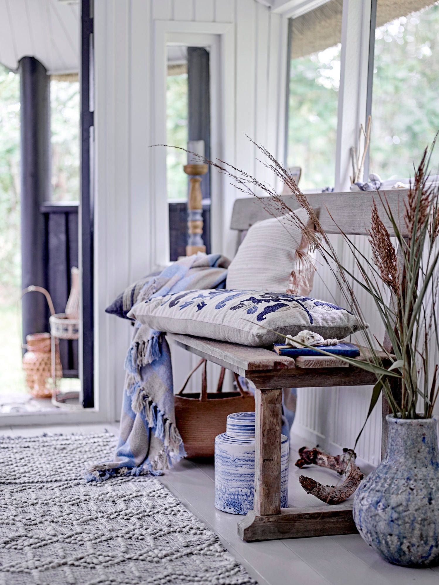 Creatieve collectie Portland Bench, Nature, Reclaimed Pine Wood