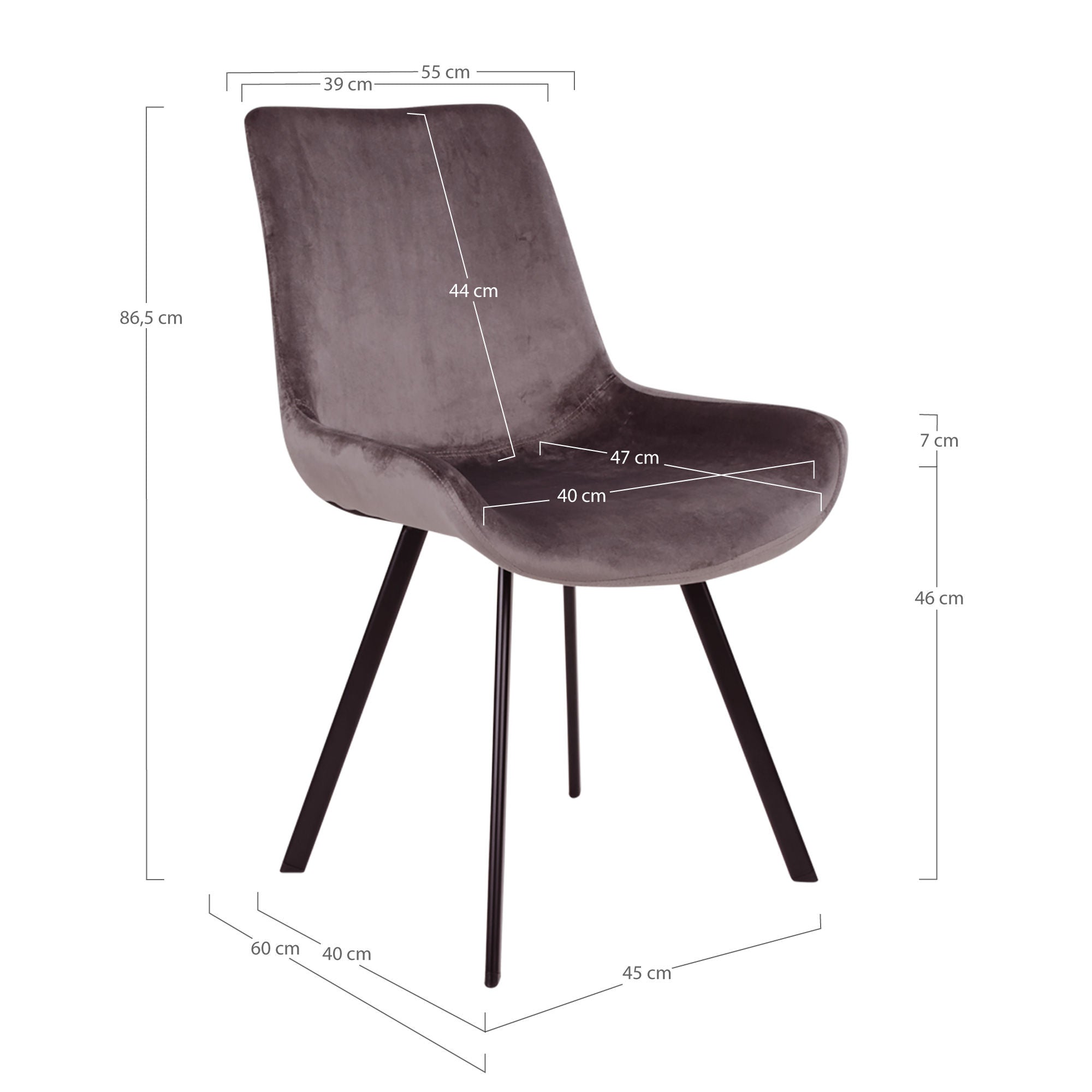 Chaise de restauration Nordic Memphis Nordic Memphis - Ensemble de 2