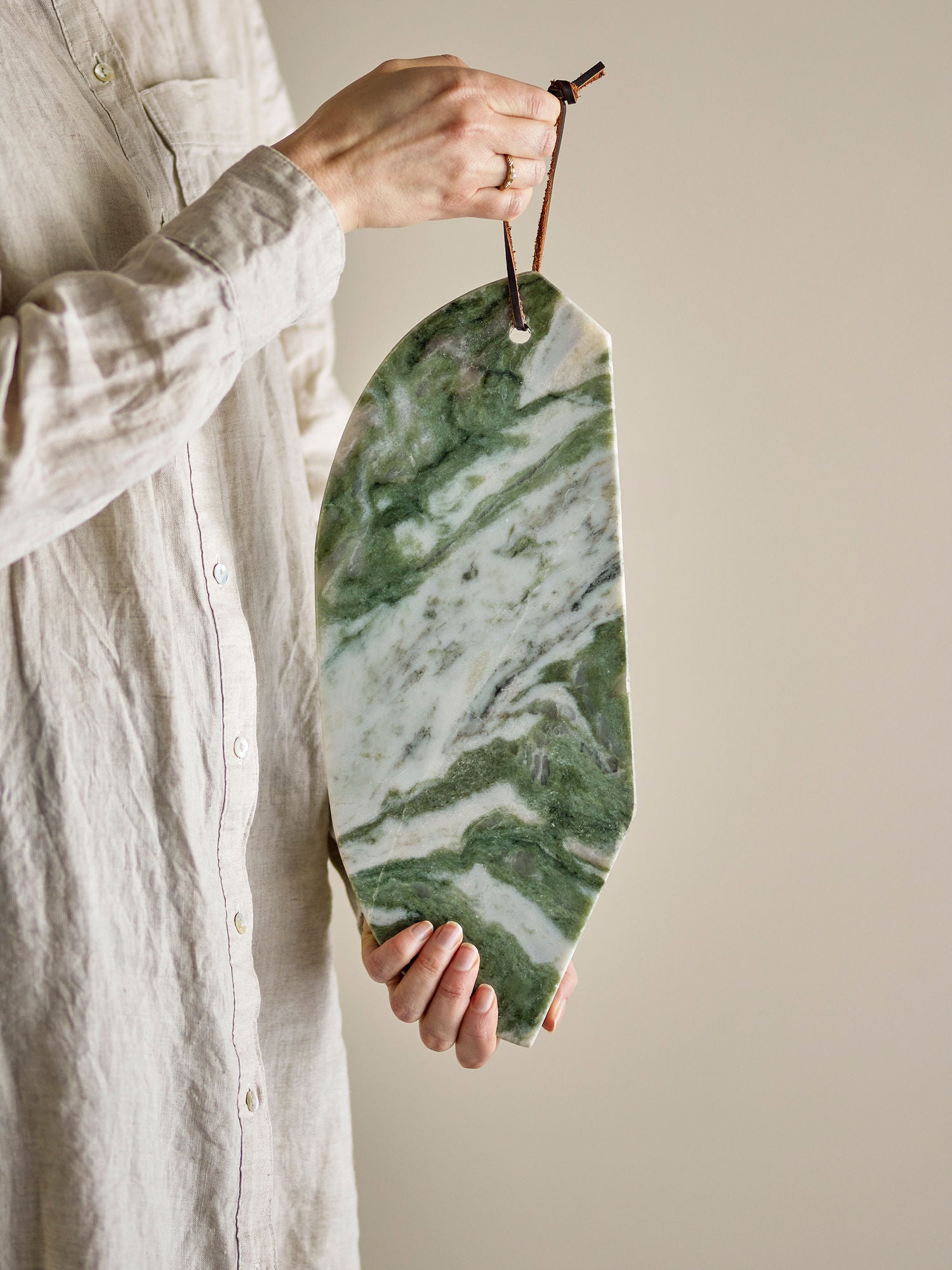 Bloomingville Ziggy Cutting Board, Green, Marble