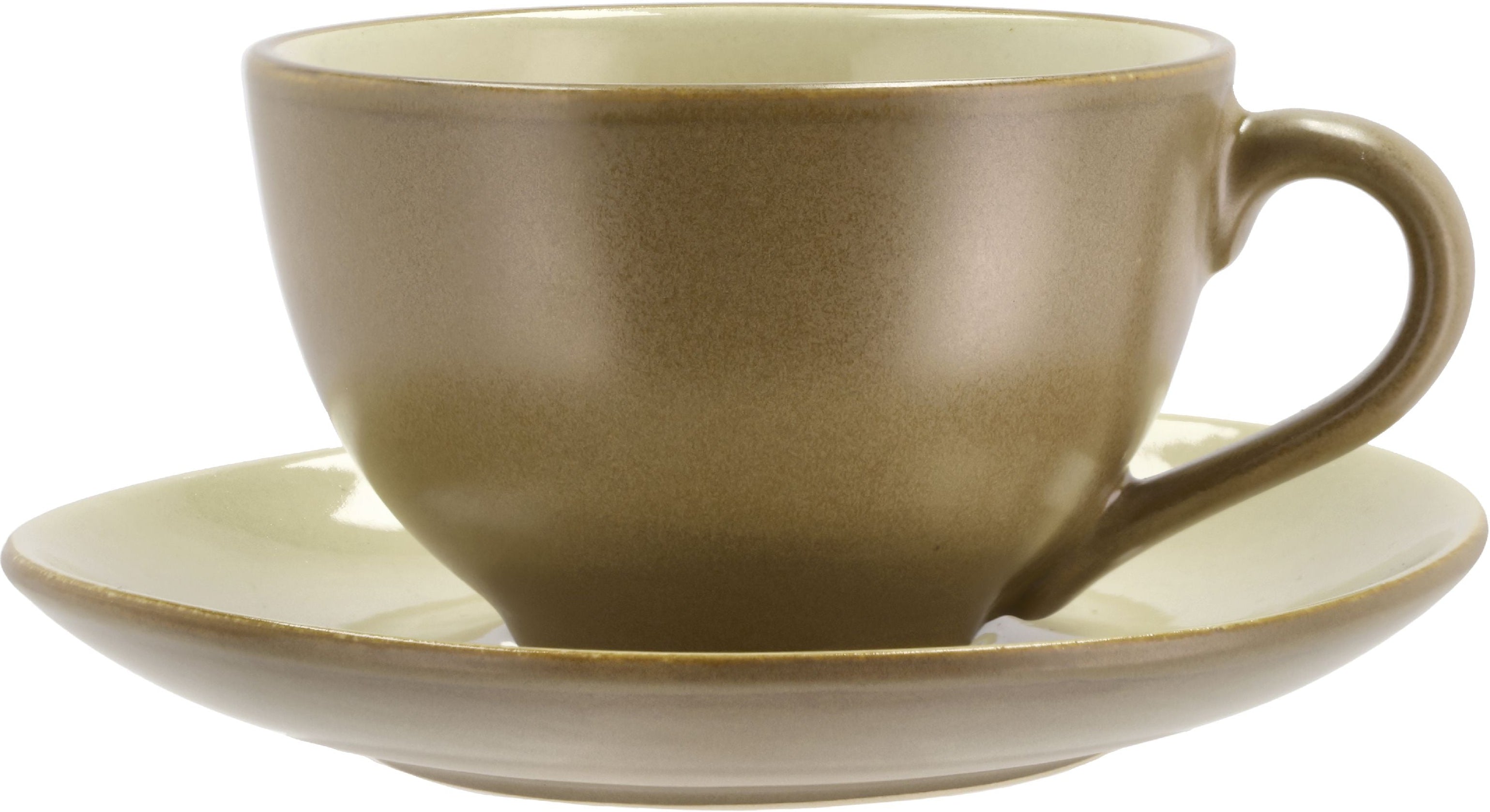 Tazza bitz con piattino, legno/sabbia