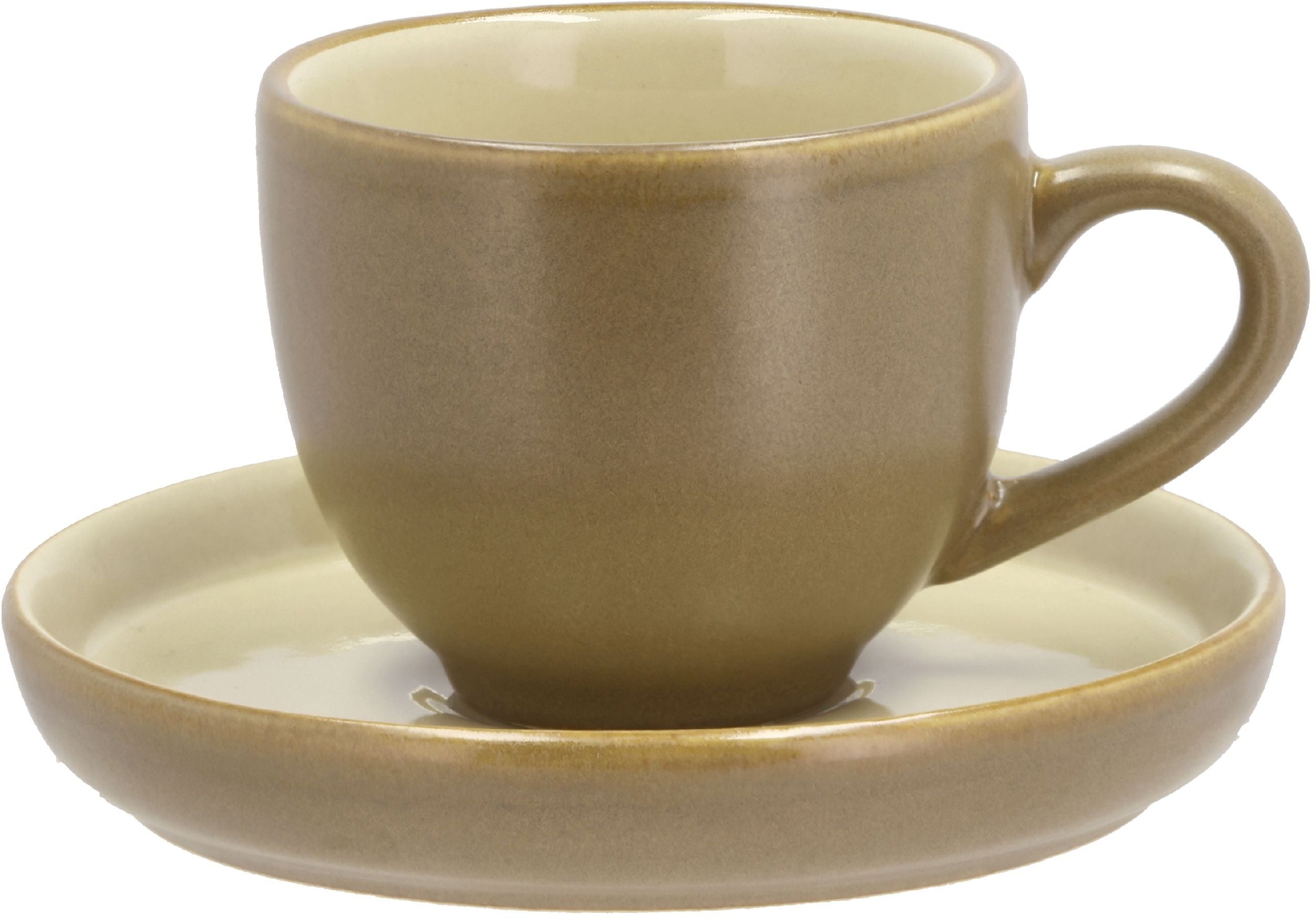 Bitz Espresso Cup med tallerken, tre/sand