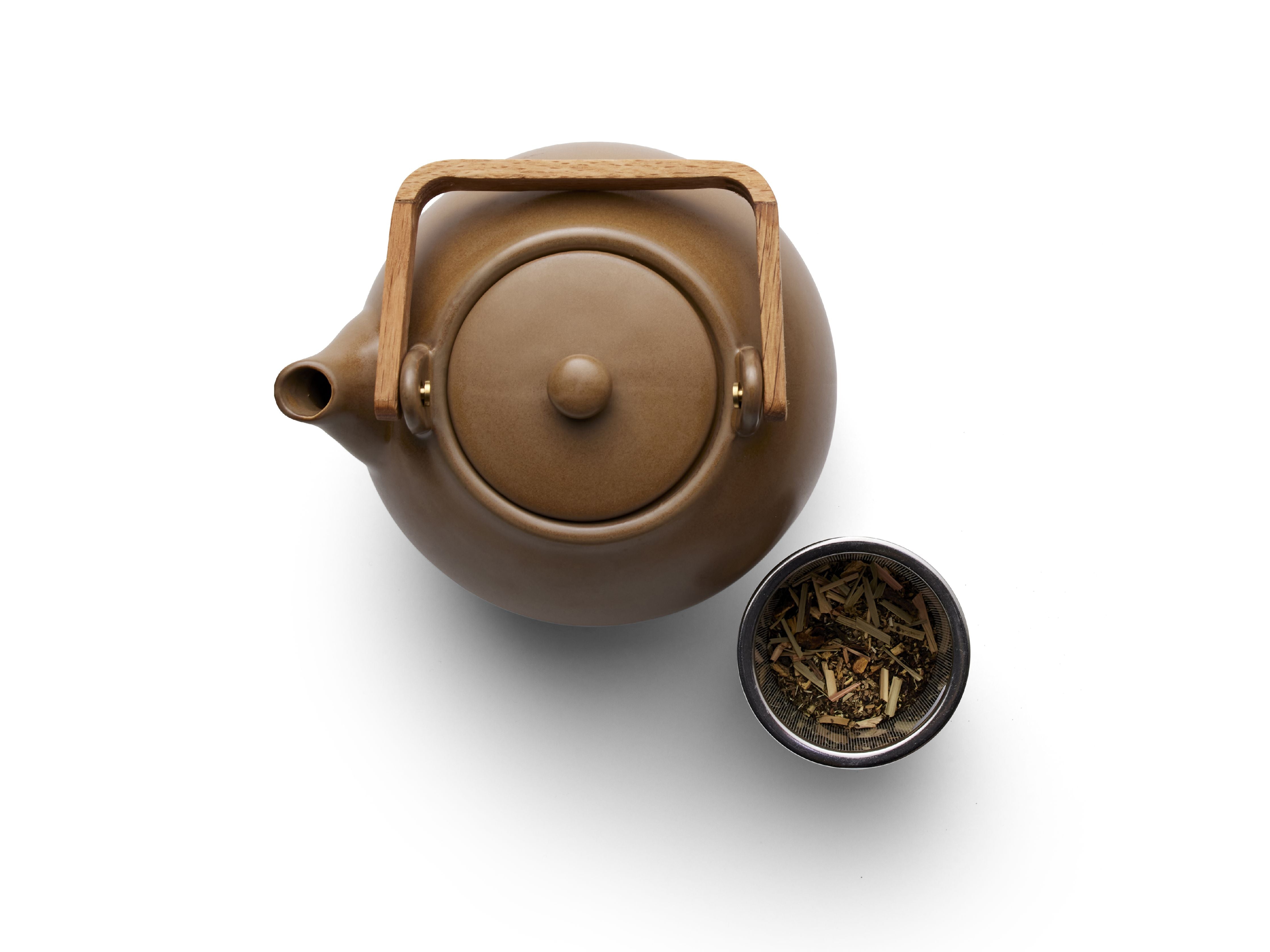 Bitz Teapot met thee -zeef 1,2 L, hout