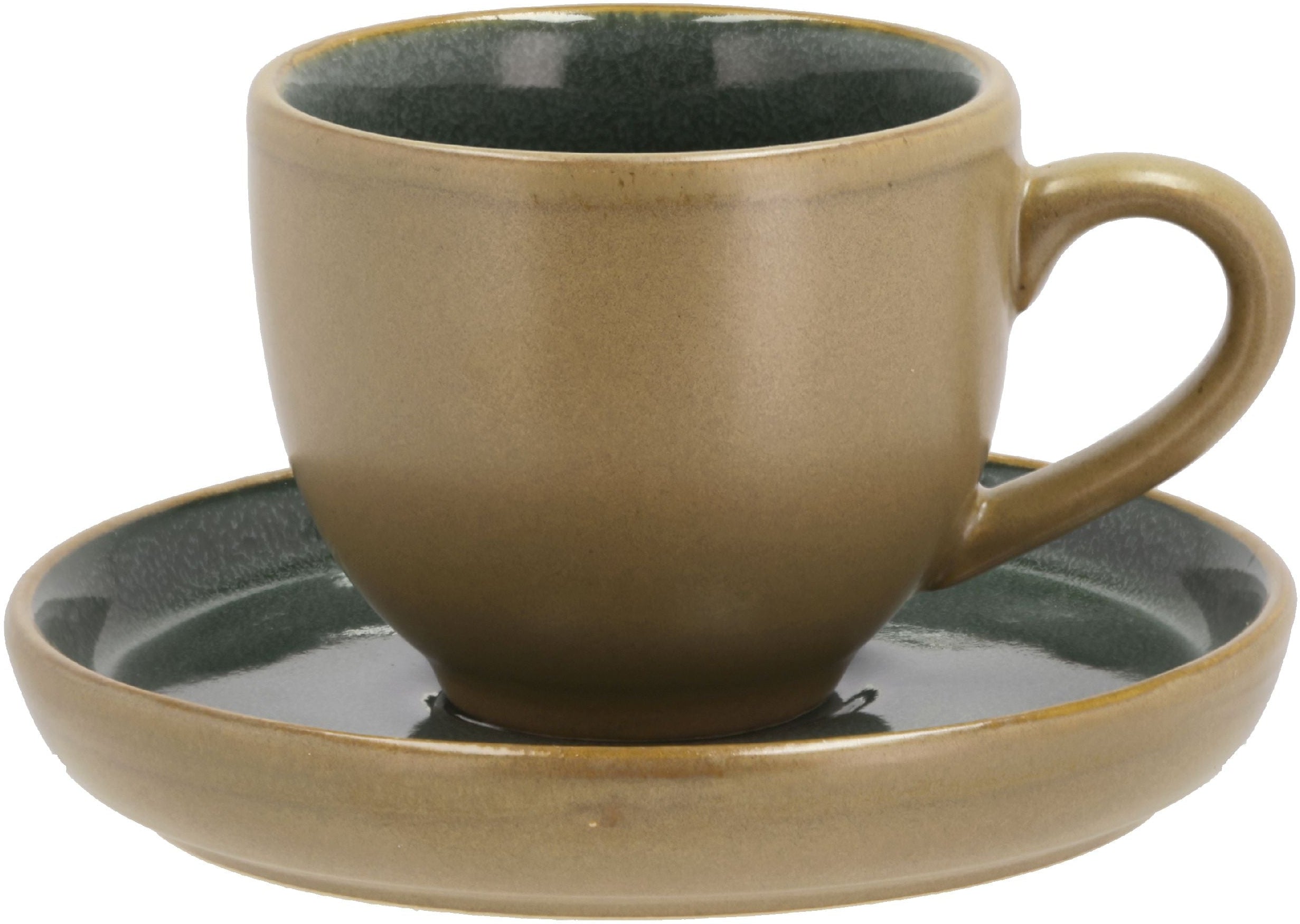 Bitz Espresso Cup con piattino, legno/foresta