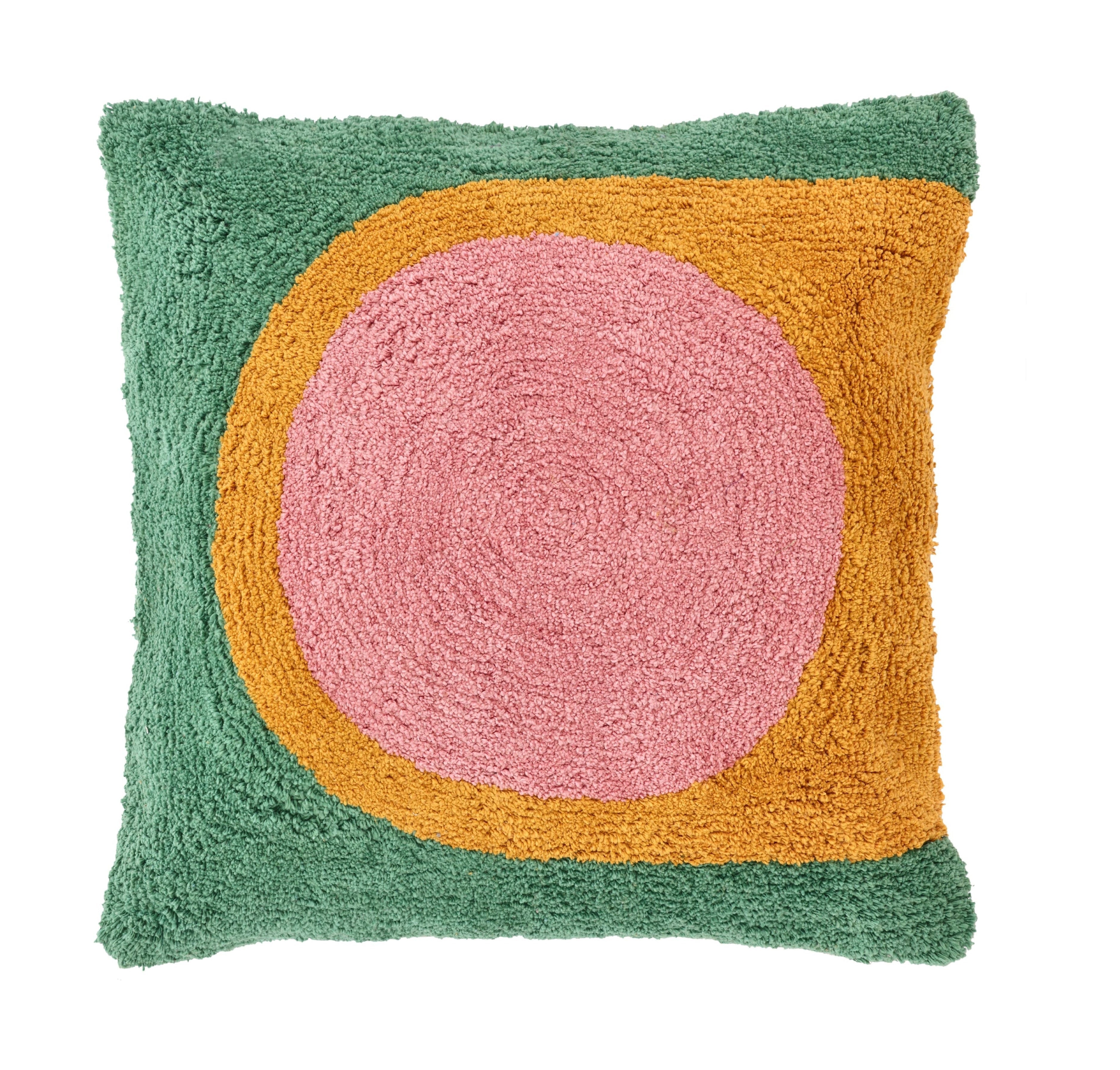 Stili cuscino 45x45 cm, verde/rosa/marrone