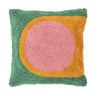 Styles coussin 45x45 cm, vert / rose / marron