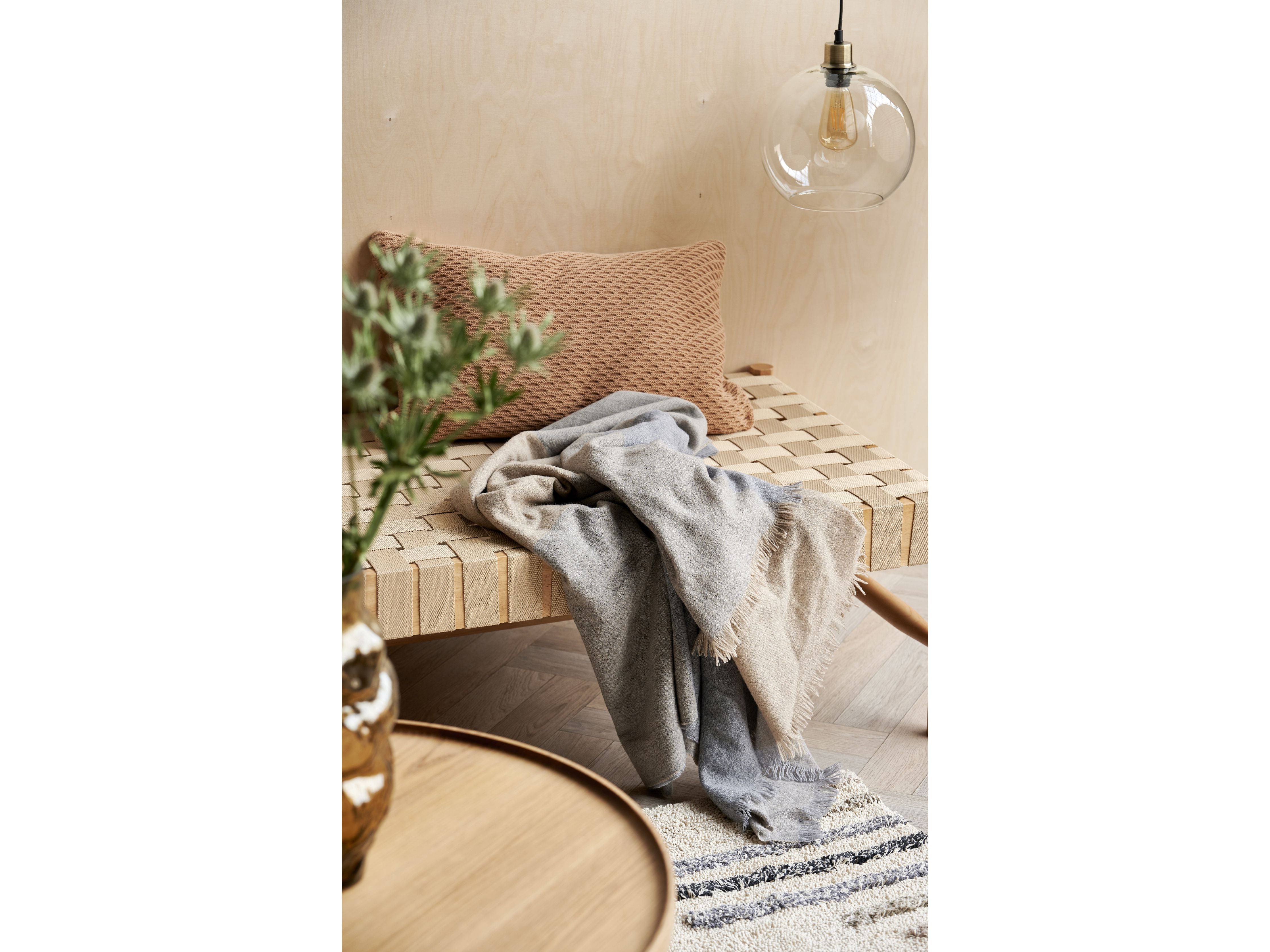 Copertina di cuscino a maglia södahl a onda 40x60 cm, cammello