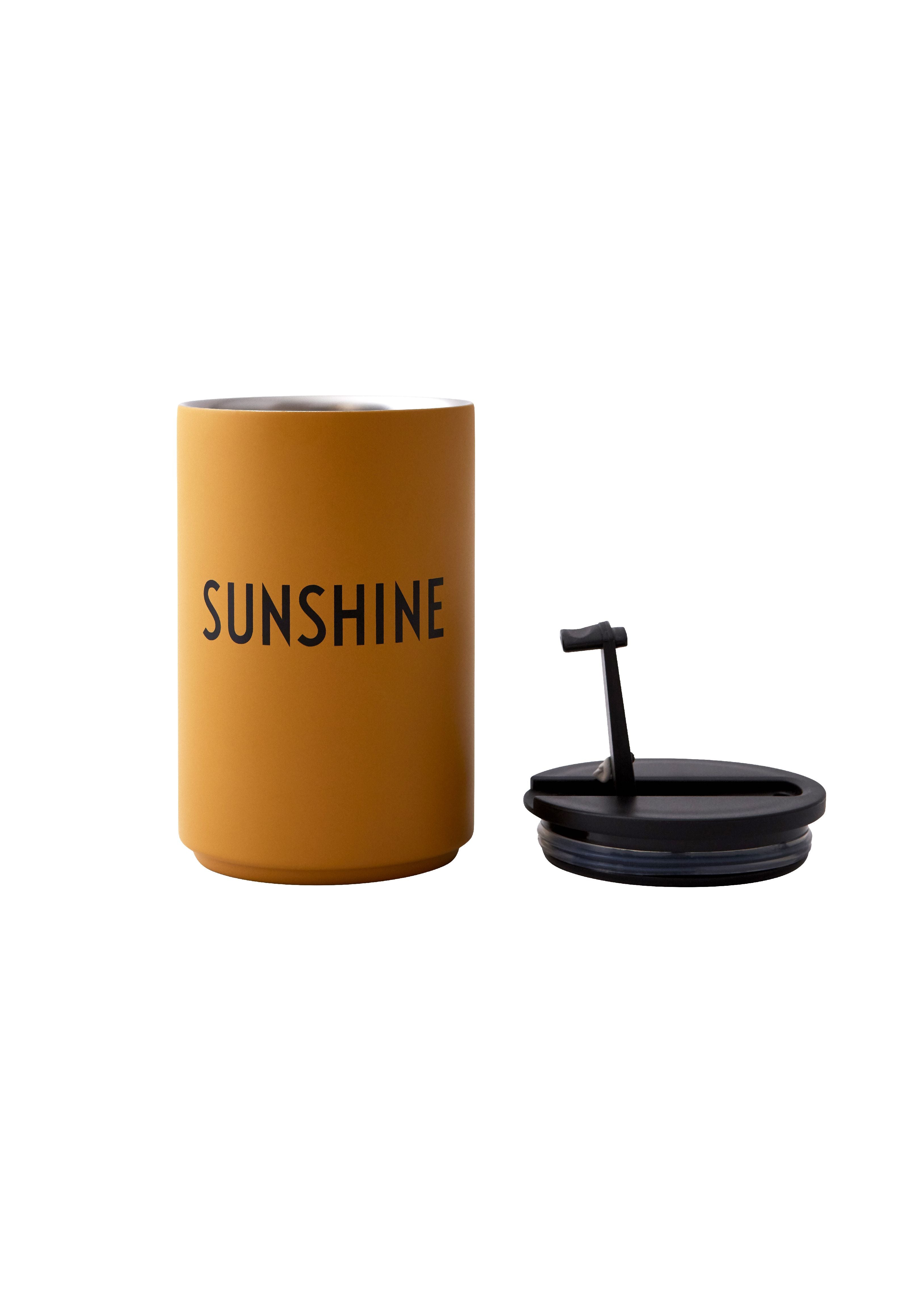 Design Letters Isolierter Tasse, Sonnenschein/Senf