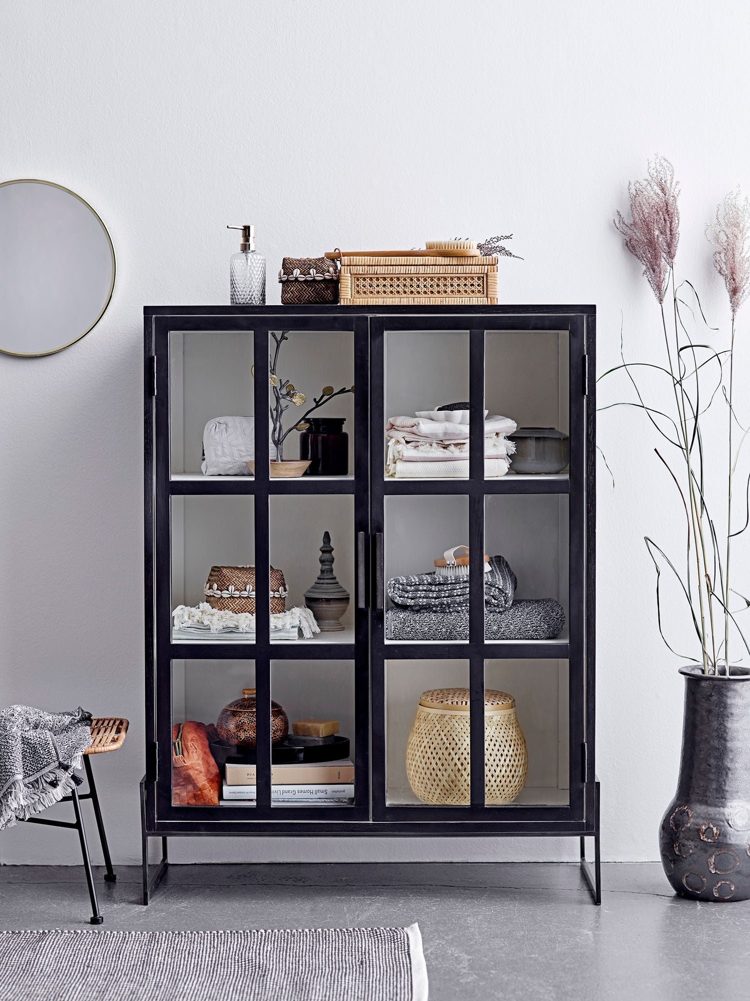 Bloomingville Opal Cabinet, nero, quercia