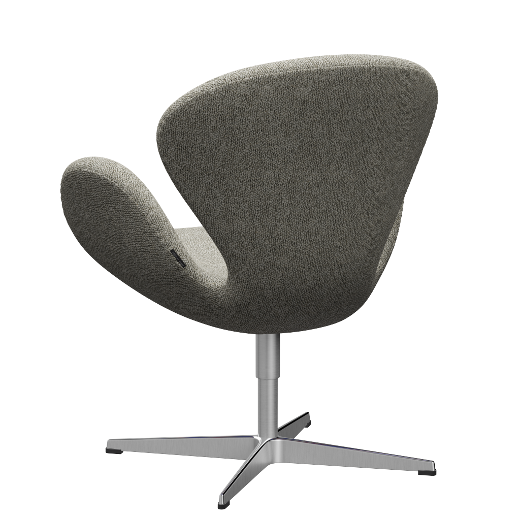 Fritz Hansen 3320 Swan Lounge Chair Special Edition, Aluminium / Moss Gris clair (0005)