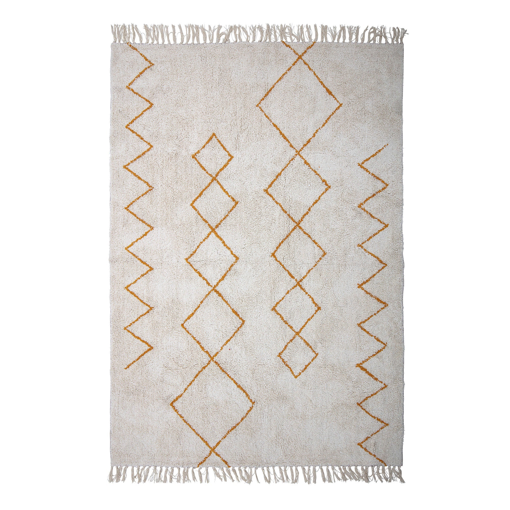 Bloomingville Huso Rug, Yellow, Cotton