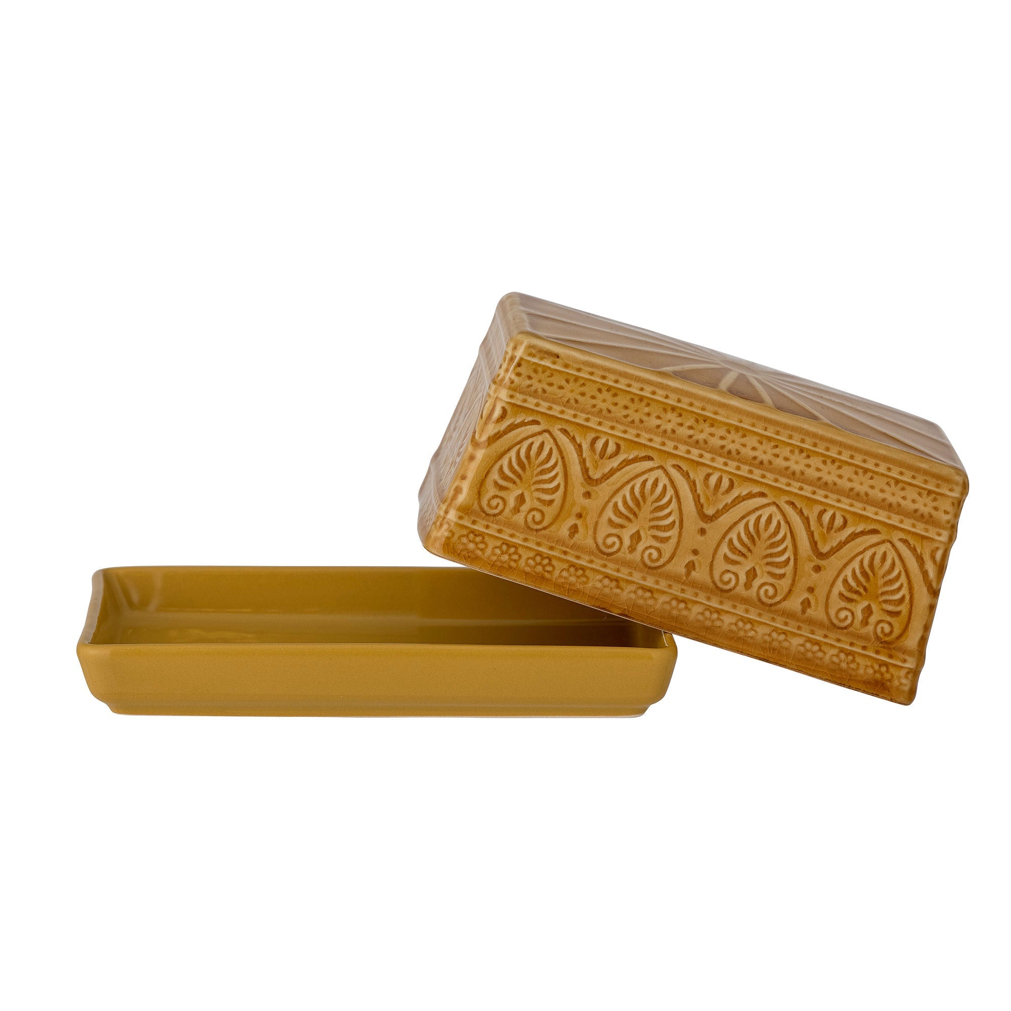 Bloomingville Rani Butter Box, Yellow, Goneware