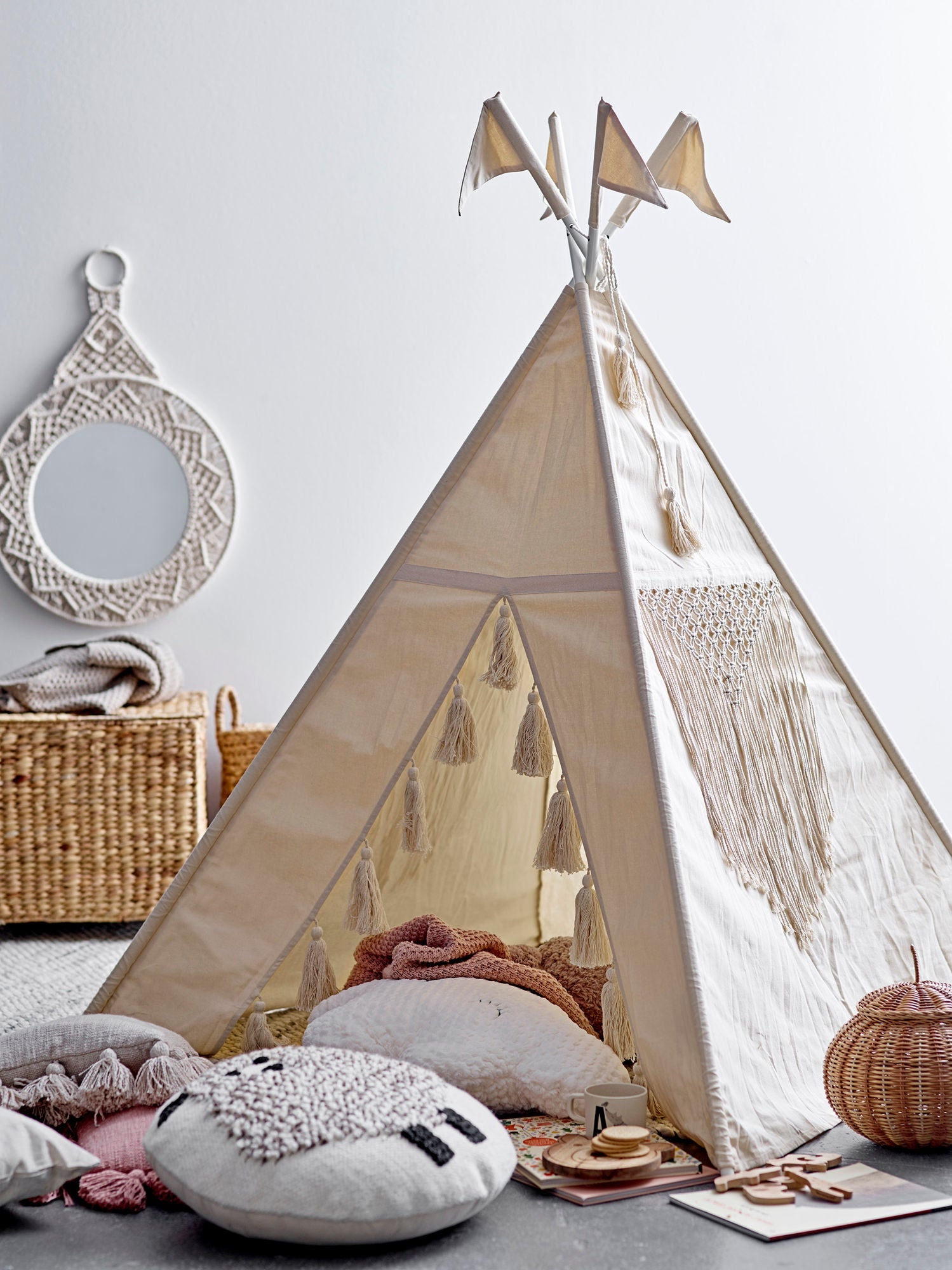 Bloomingville Mini Fardin Childrenïs Tipi, nature, coton