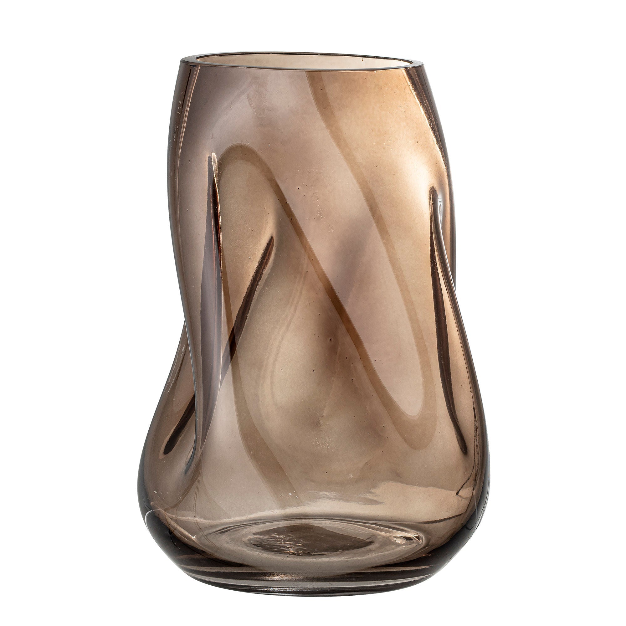 Bloomingville Ingolf Vase, braun, Glas