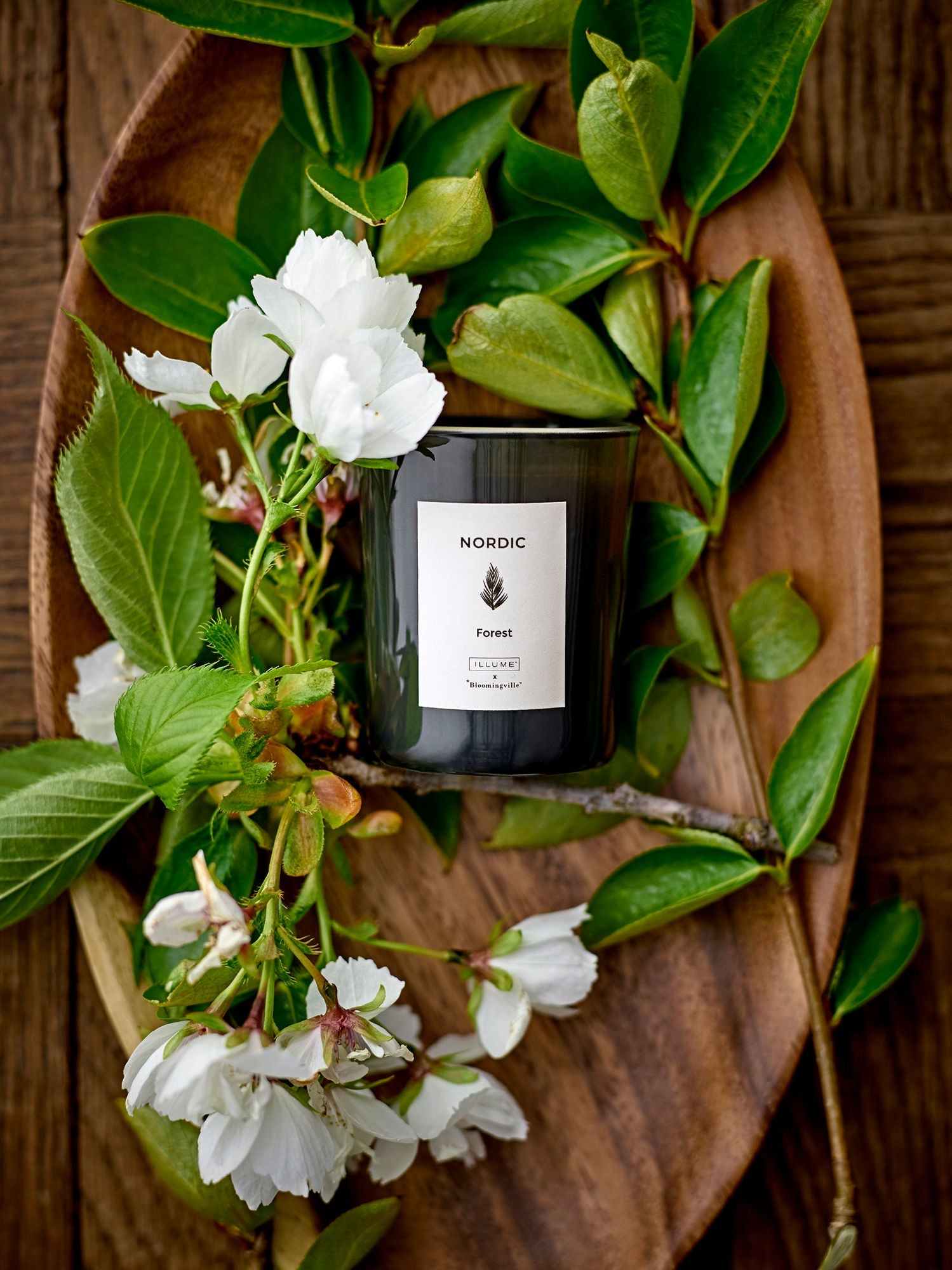 Illume X Bloomingville SEASONAL Scent Candle, Green, Natural Wax