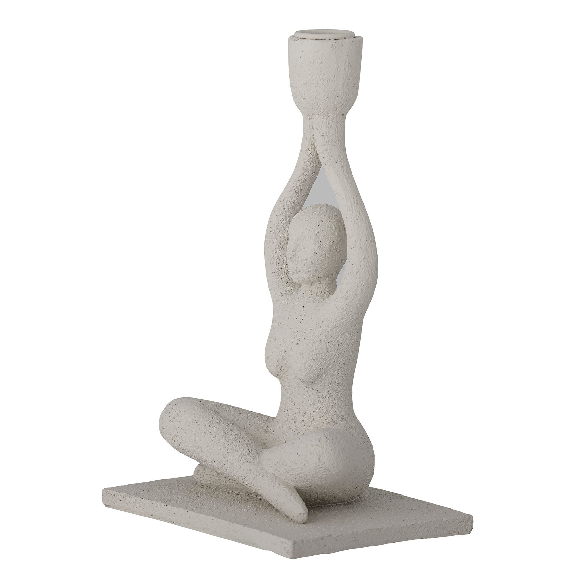 Bloomingville Lucie Candle Holder，White，Polyresin