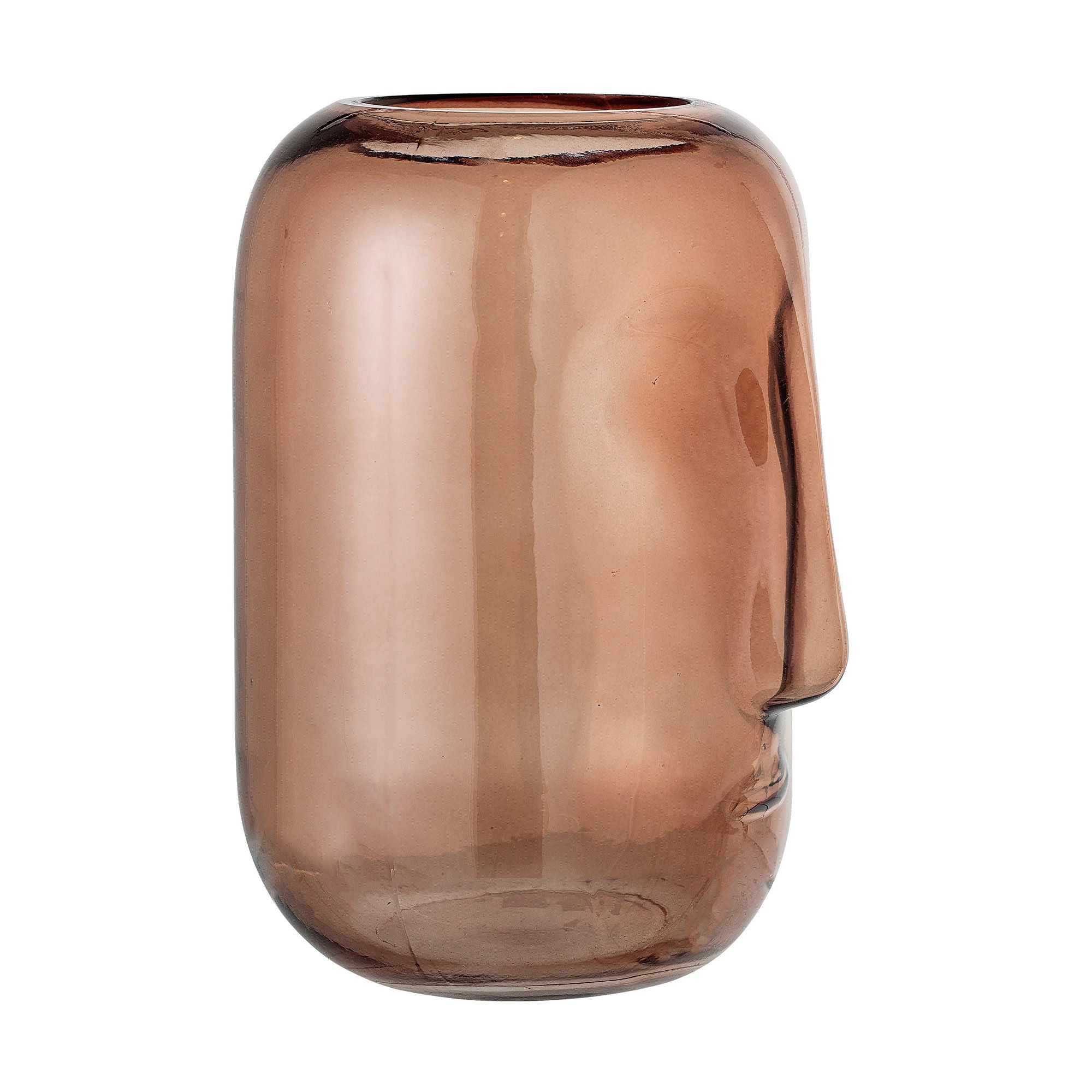 Vase Bloomingville Amida, marron, verre