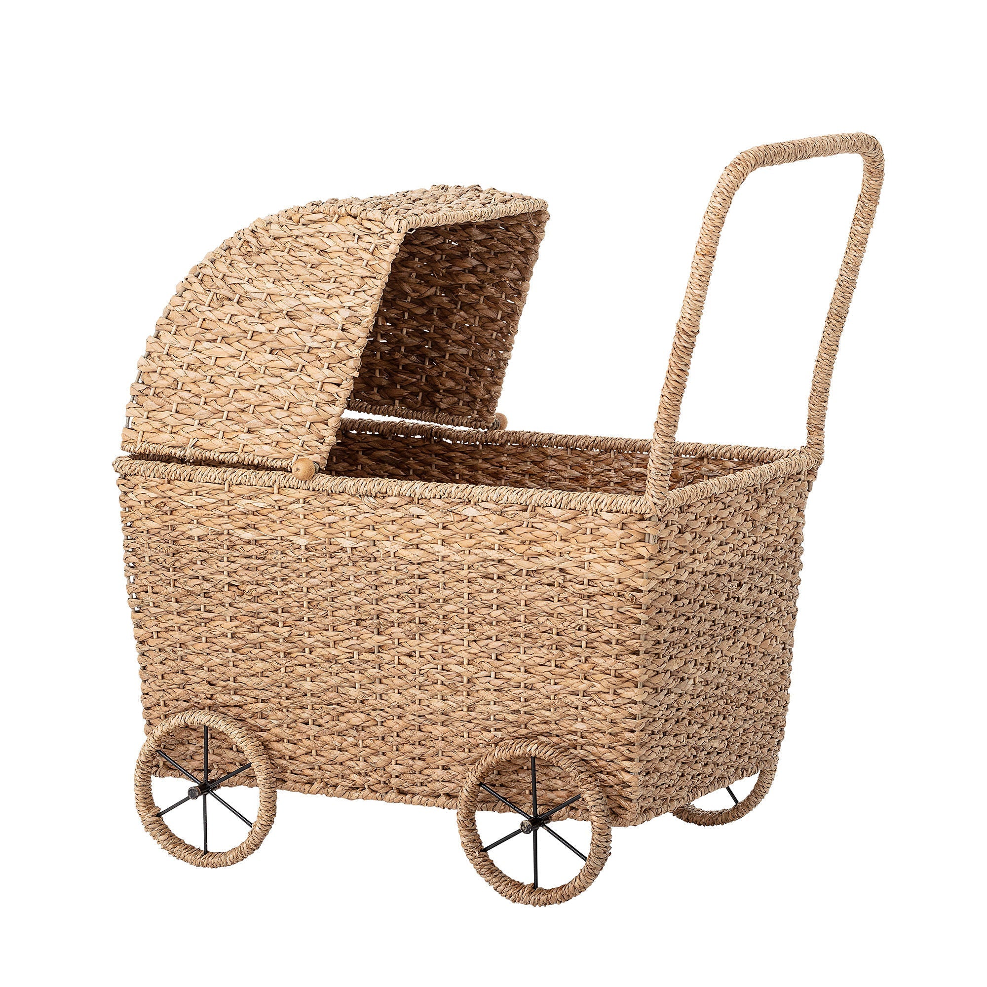 Bloomingville MINI Susan Toy Pram, Nature, Bankuan Grass