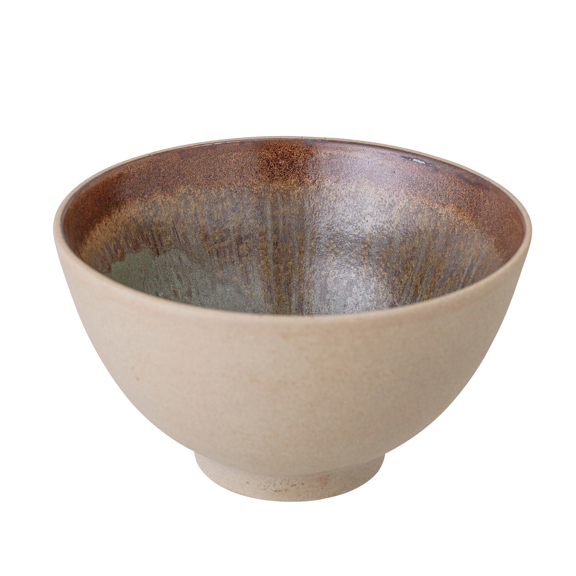 Bloomingville Lee Bowl met deksel, natuur, steengoed