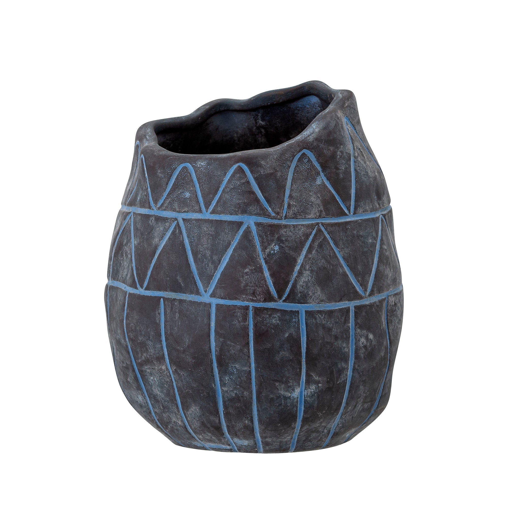 Kreative Sammlung Ivo Deco Vase, Blue, Keramik