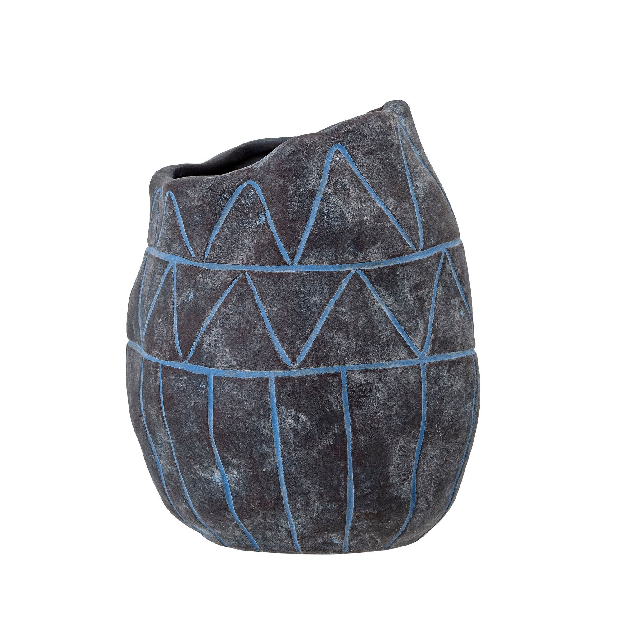 Creative Collection Ivo Deco Vase, Blue, Ceramic