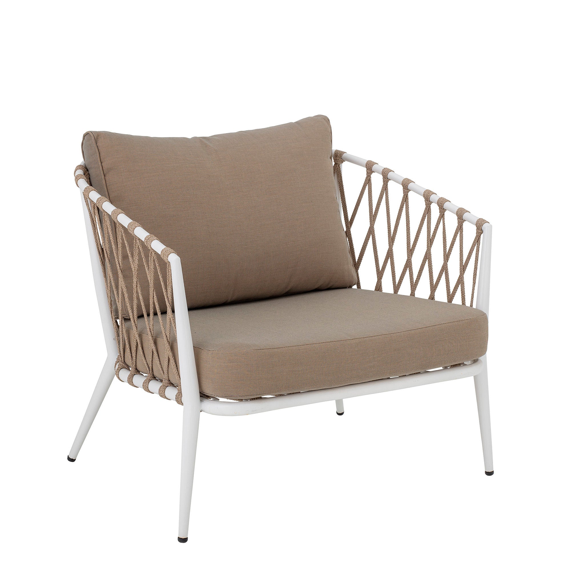 Collection créative Cia Lounge Chair, blanc, métal