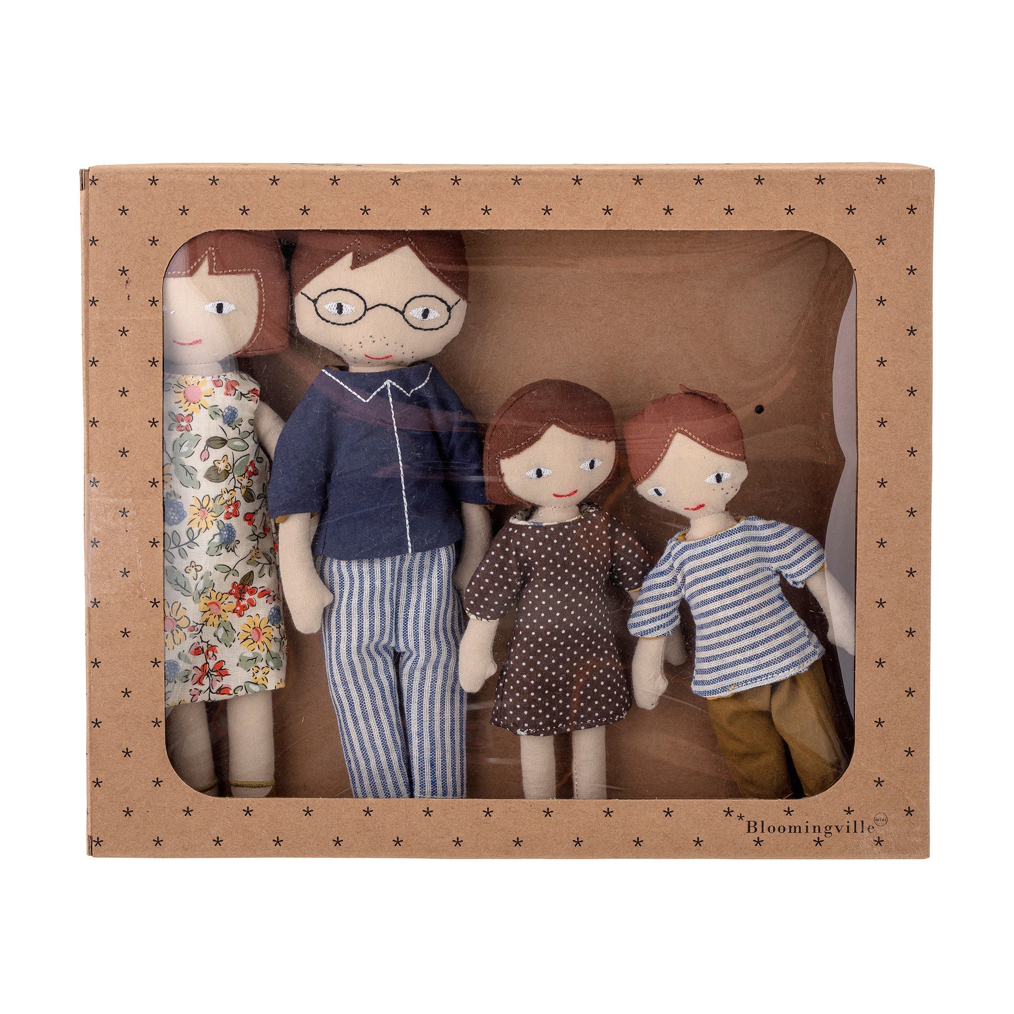 Bloomingville Mini Webster Doll, Brown, Cotton