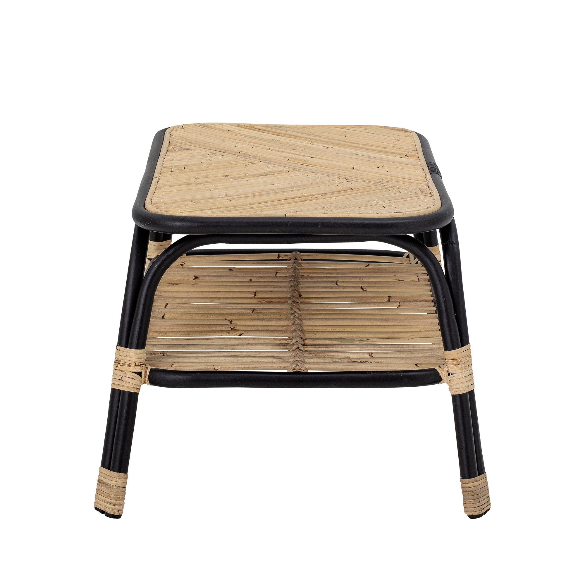 Table basse Bloomingville Loue, noir, rotin