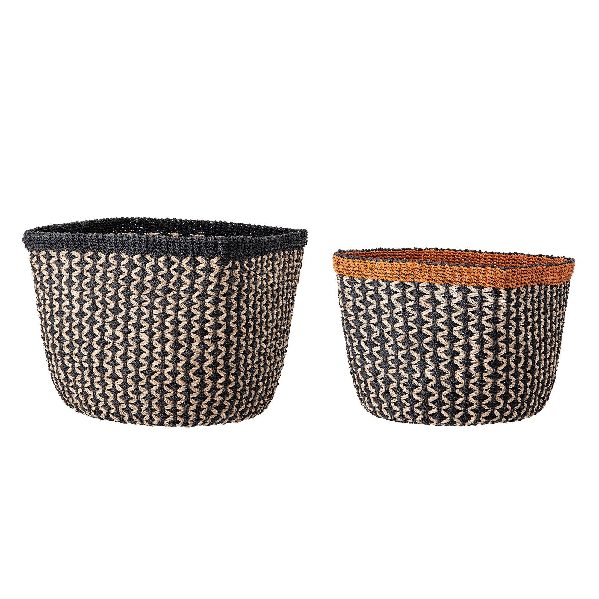 Bloomingville Ova Basket, nero, Abaca