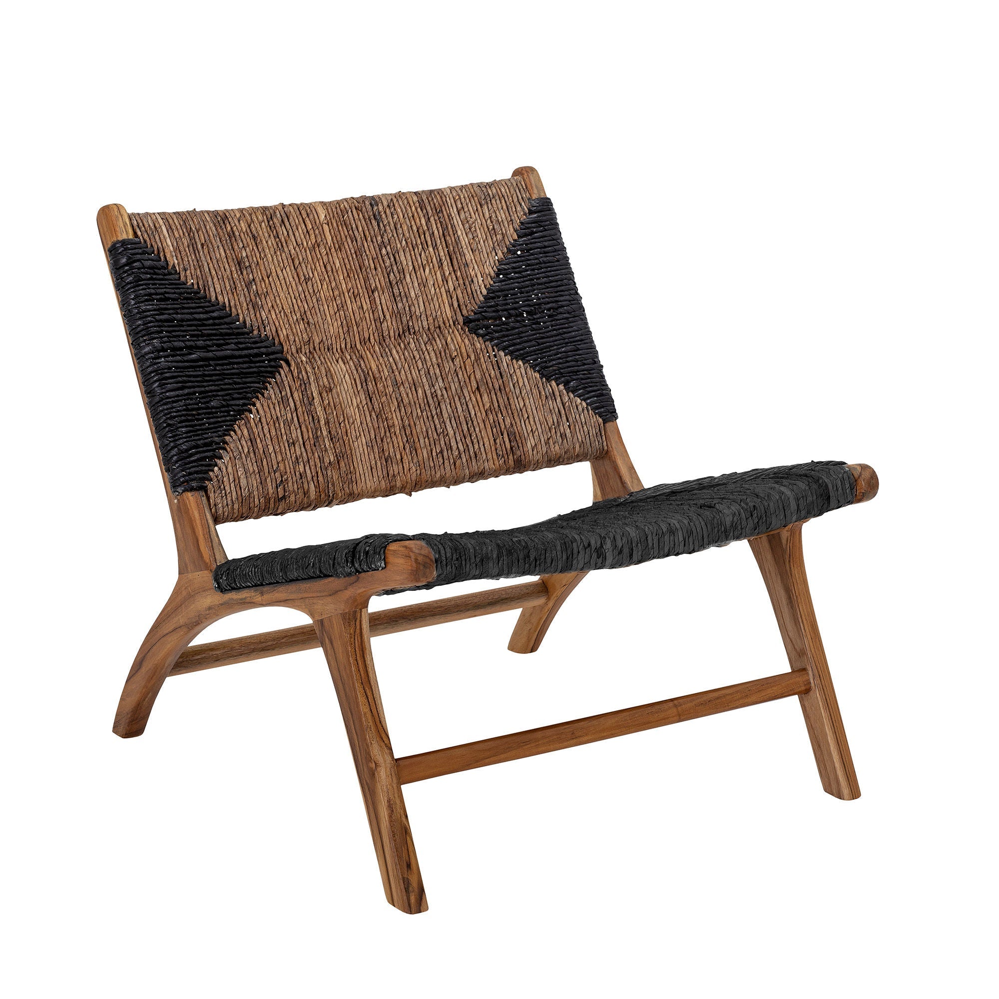 Kreative Collection Grant Lounge Stuhl, Black, Teak