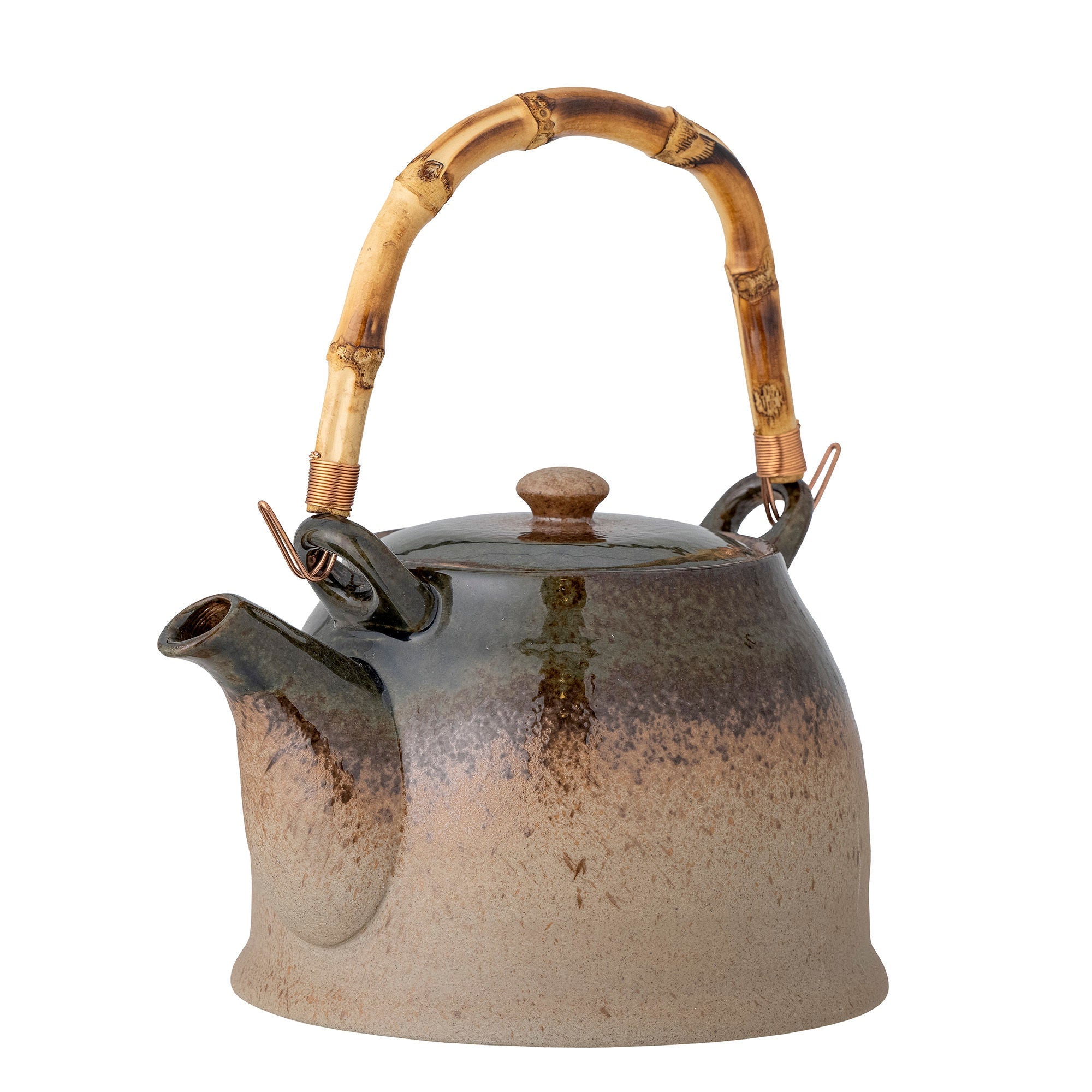 Bloomingville Aura Teapot w/Teastrainer, Green, Postulain