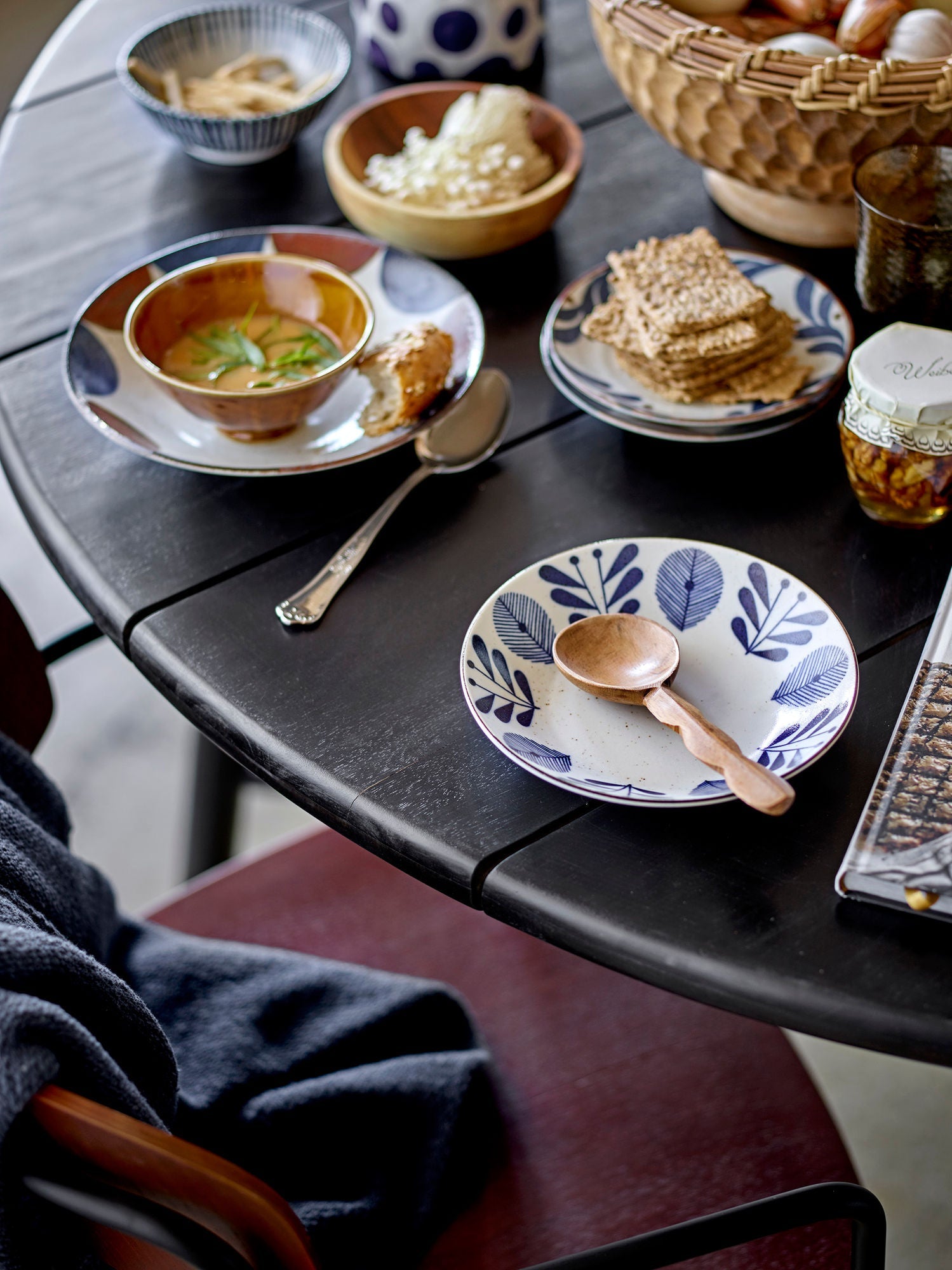 Collezione creativa Tavolo da pranzo Lope, nero, acacia