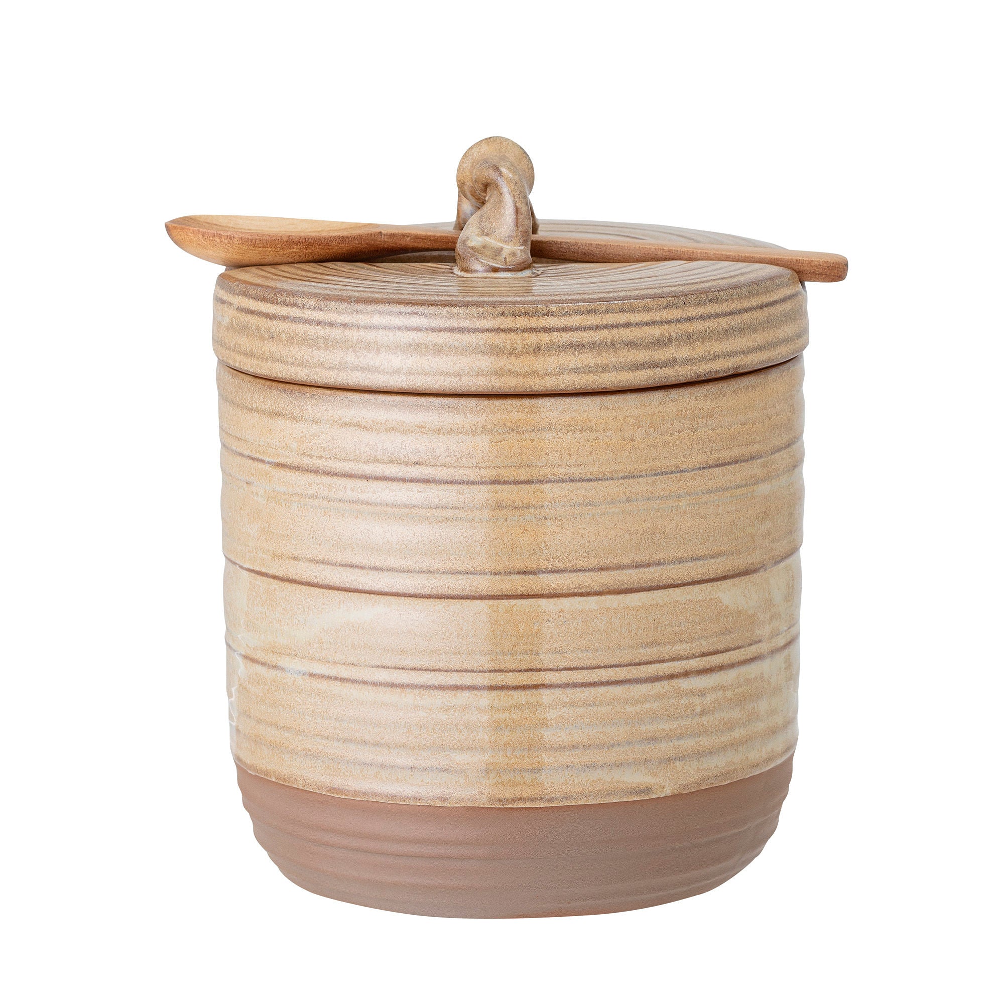 Creatieve collectie Moss Jar met deksel en lepel, natuur, steengoed